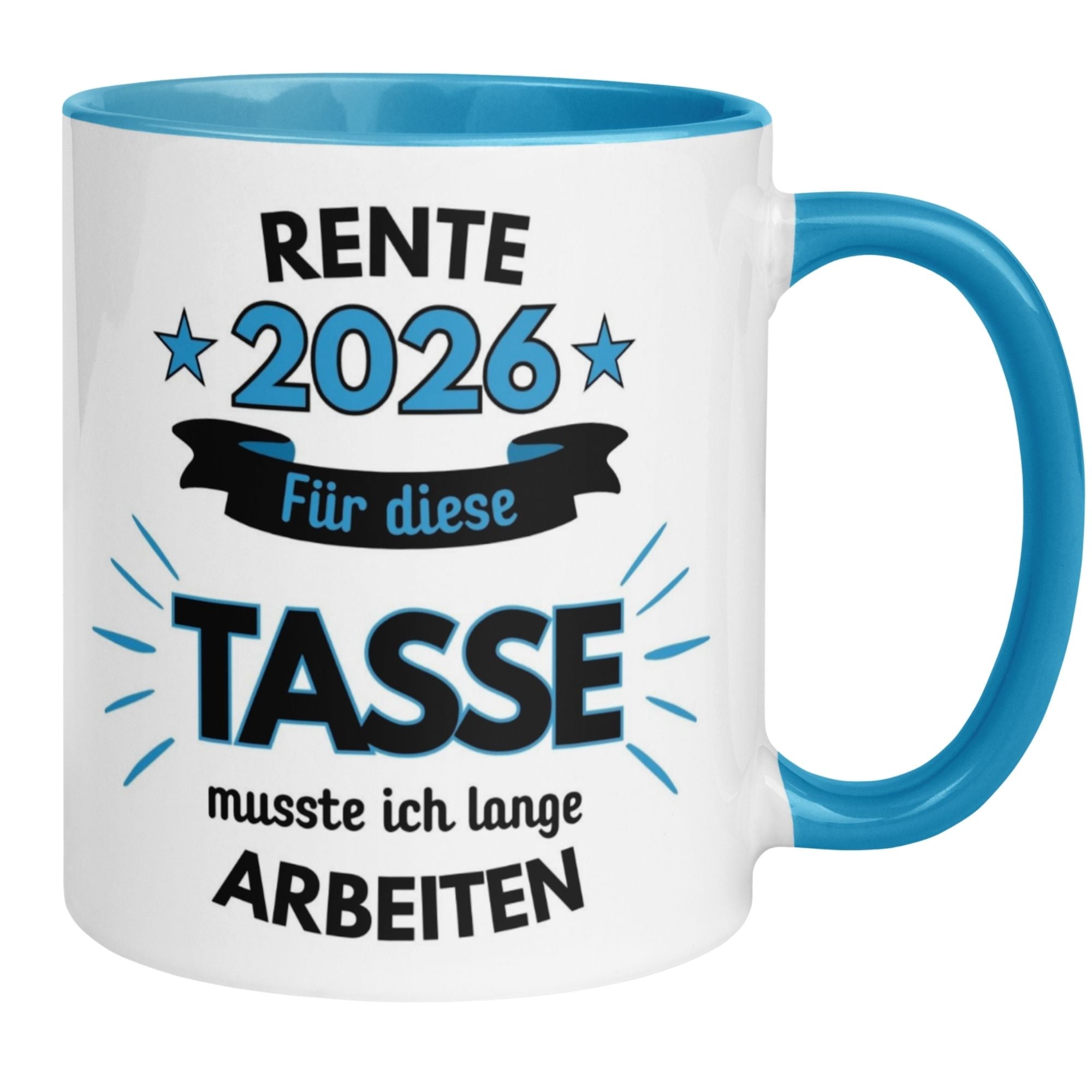 Tasse Rente – „Für diese Tasse musste ich lange arbeiten“ – Renteneintritt Geschenk Mann