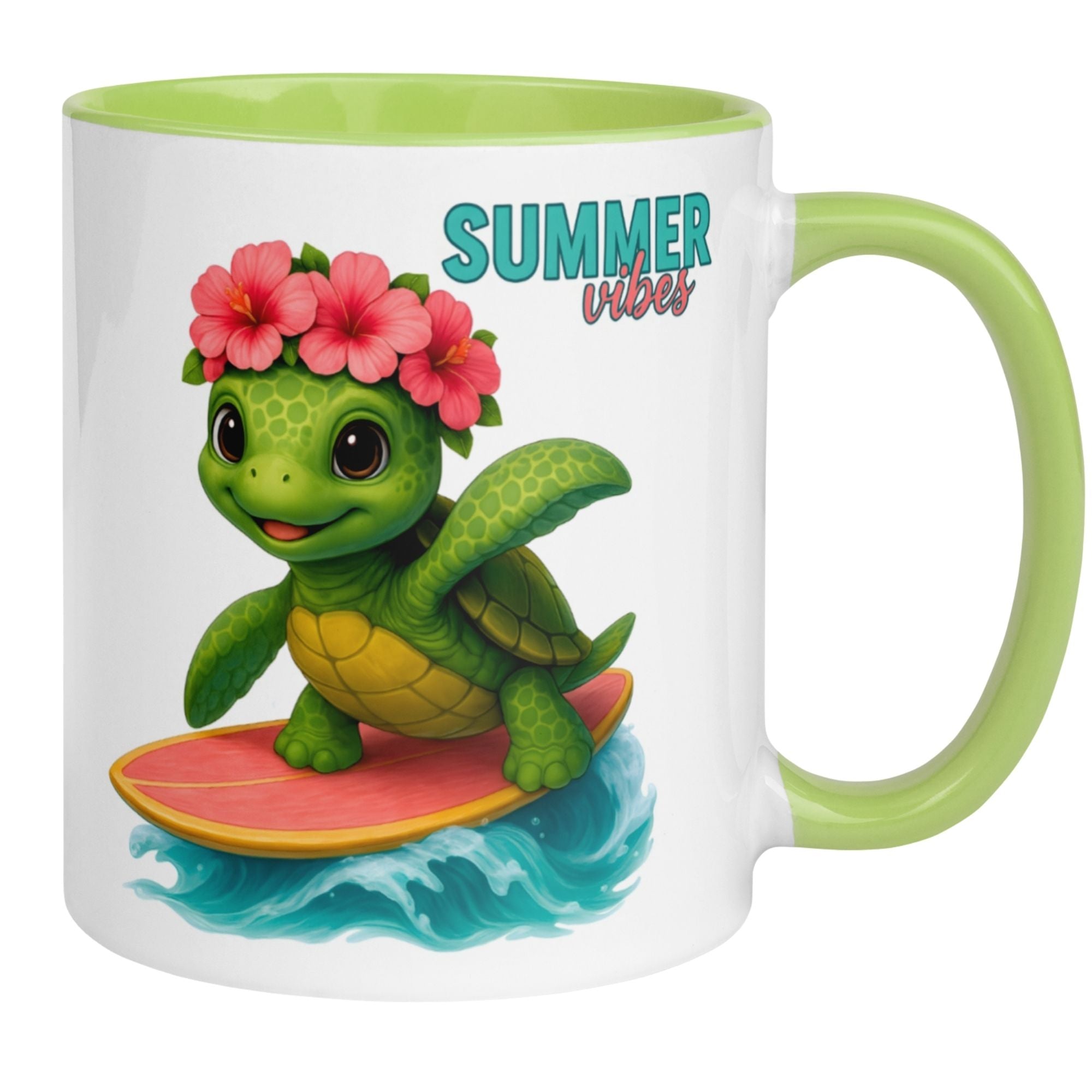 Schildkröte Tasse | Summer Vibes - Surfende Schildkröte