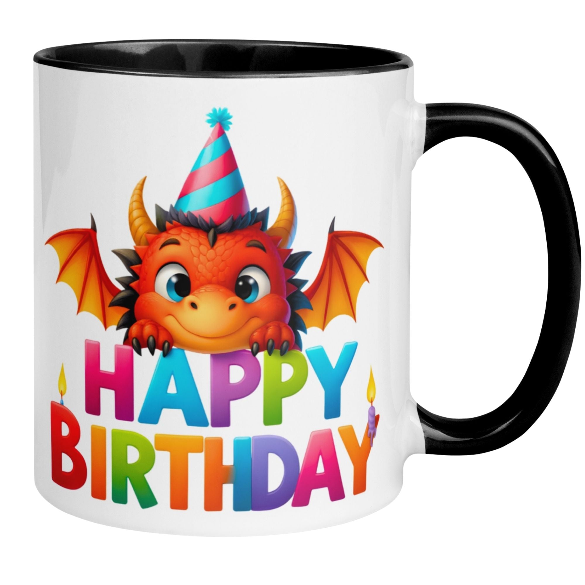 Tasse Geburtstag | Drache & Partyhut | Happy Birthday