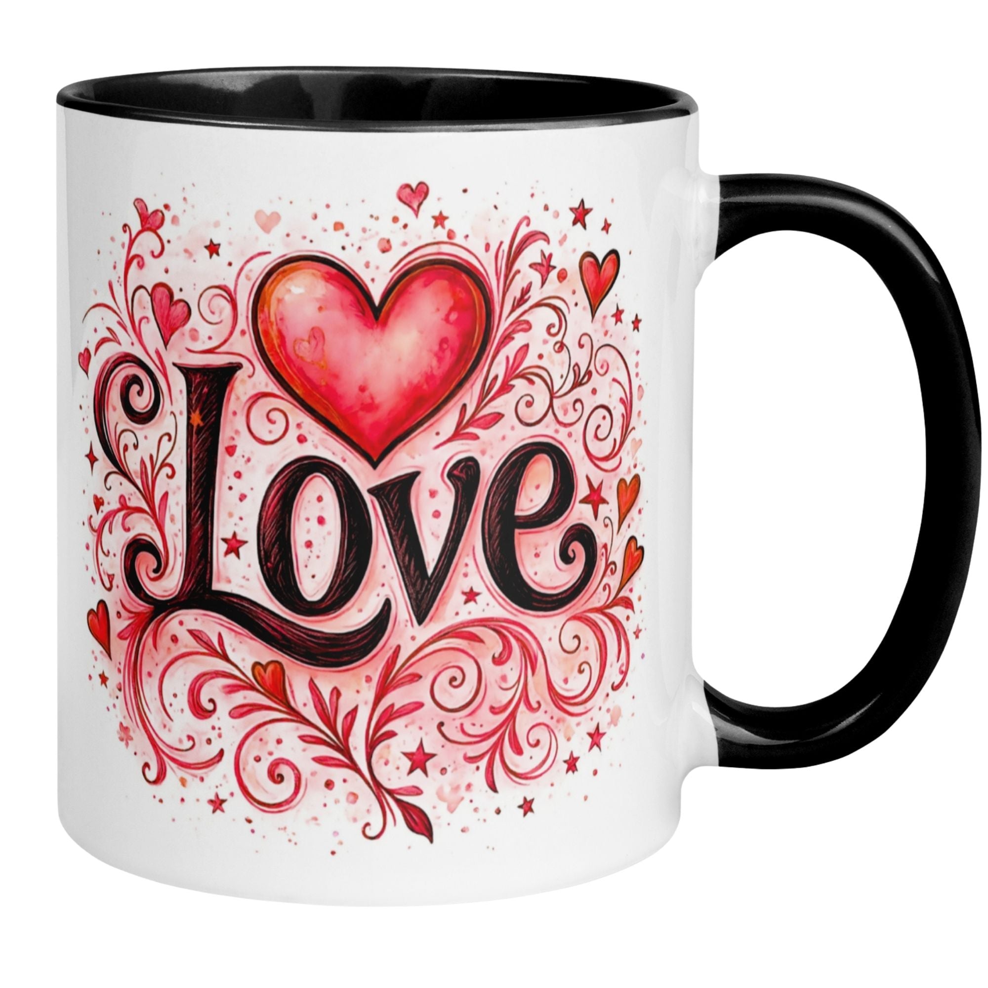Tasse Liebe – „Ornamental Love“ – Ich liebe Dich Geschenk Partner Jahrestag Valentinstag