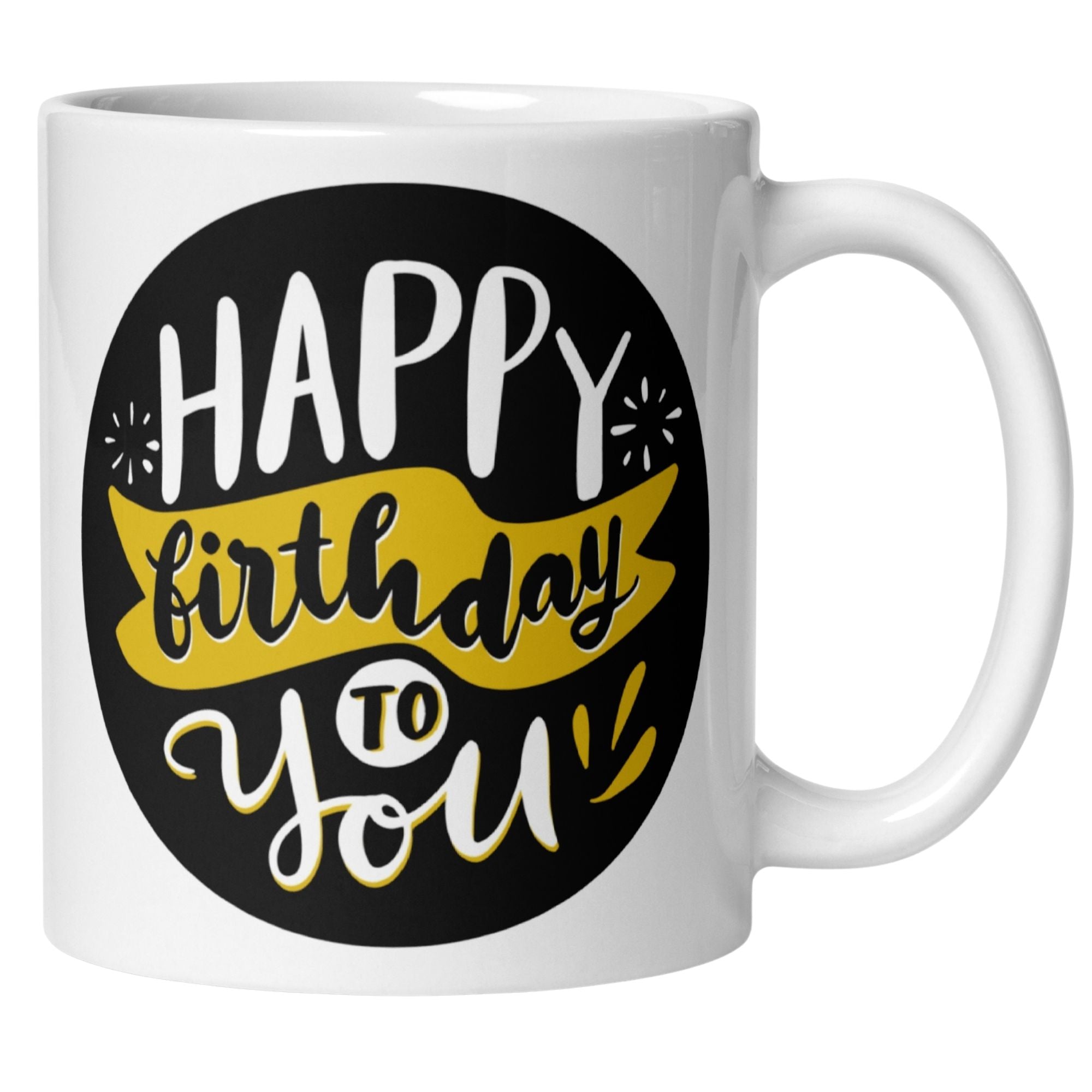 Momentals® Tasse Geburtstag | Schriftzug & Kontraststil | Happy Birthday • Momentals