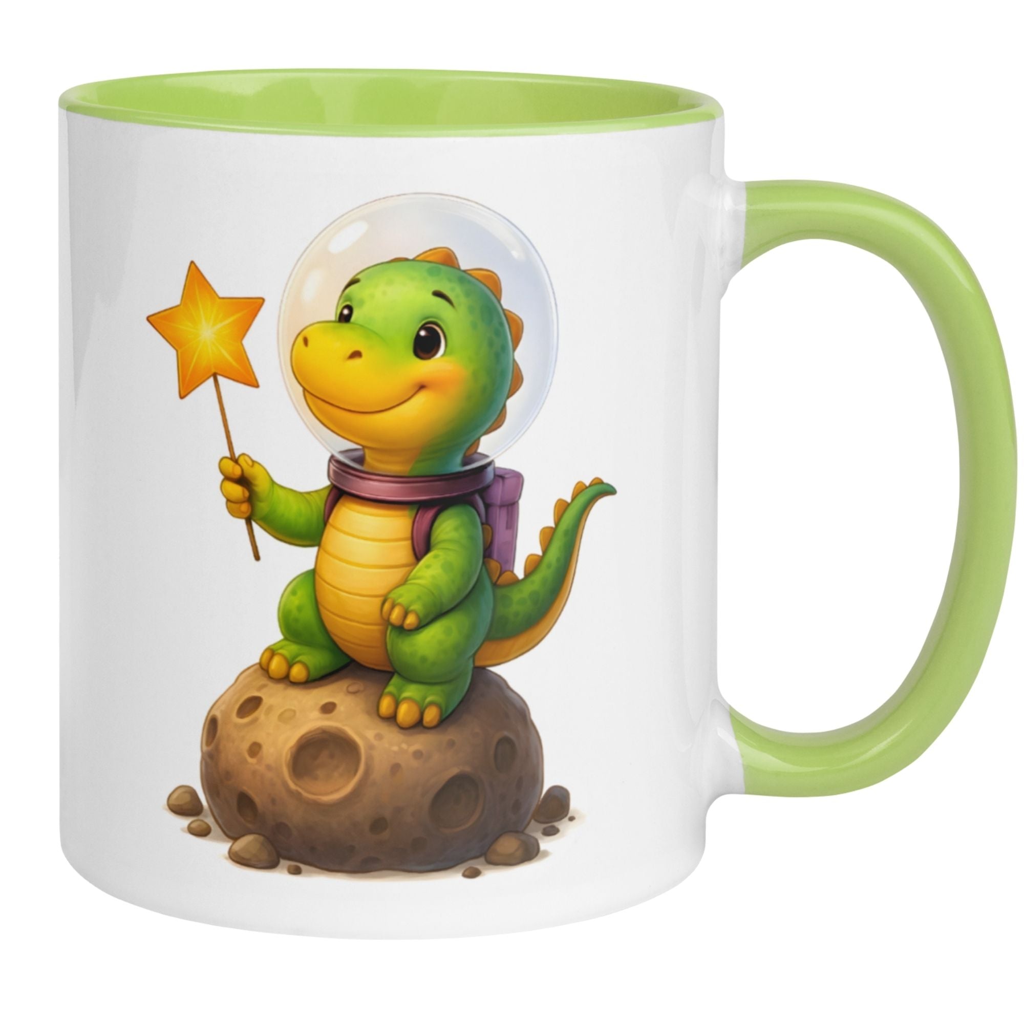 Tasse Dinosaurier – „Astronaut“ – Dino im Weltall Geschenk Becher