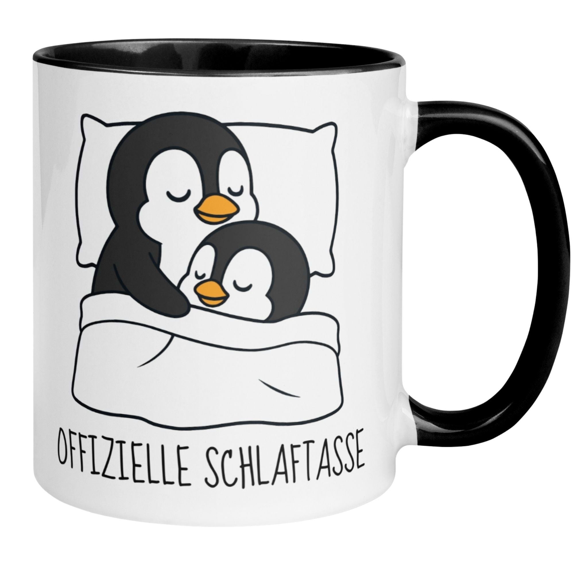 Tasse Pinguin – „Offizielle Schlaftasse“ – lustiger Geschenk Becher für Schlafanzug Fans
