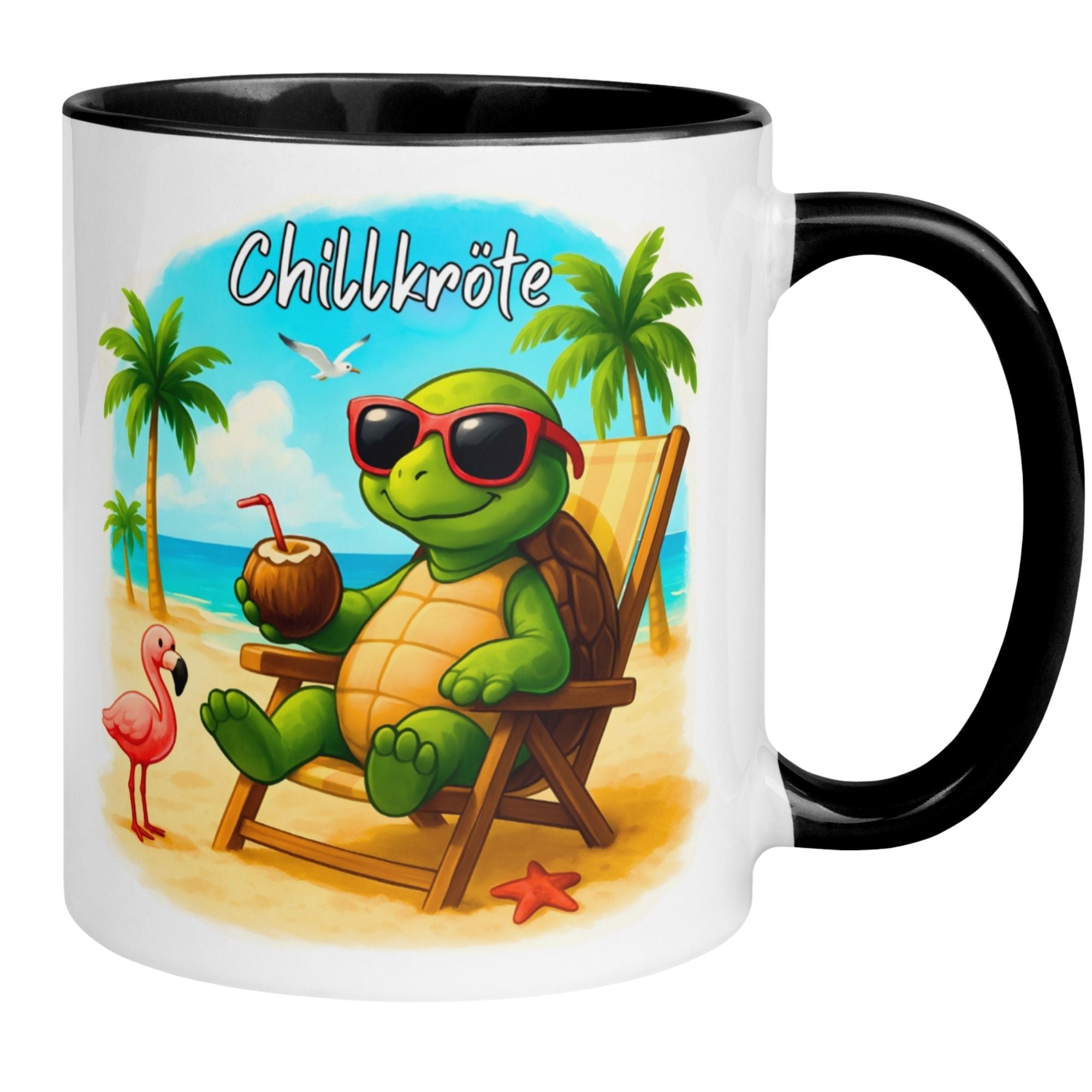 Schildkröte Tasse | Chillkröte am Strand