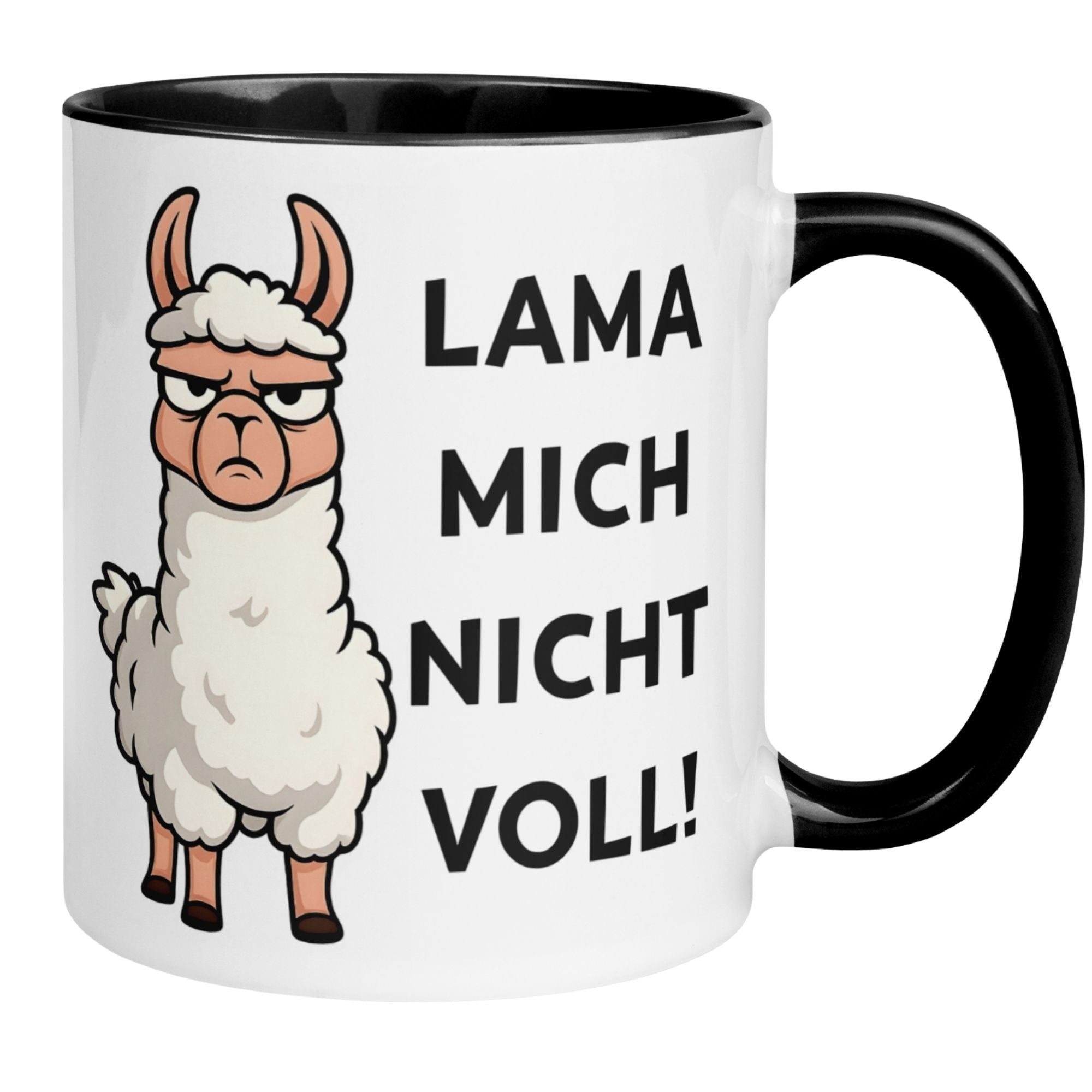 Tasse Lama – „Lama mich nicht voll“ – lustiger Geschenk Becher für Morgenmuffel