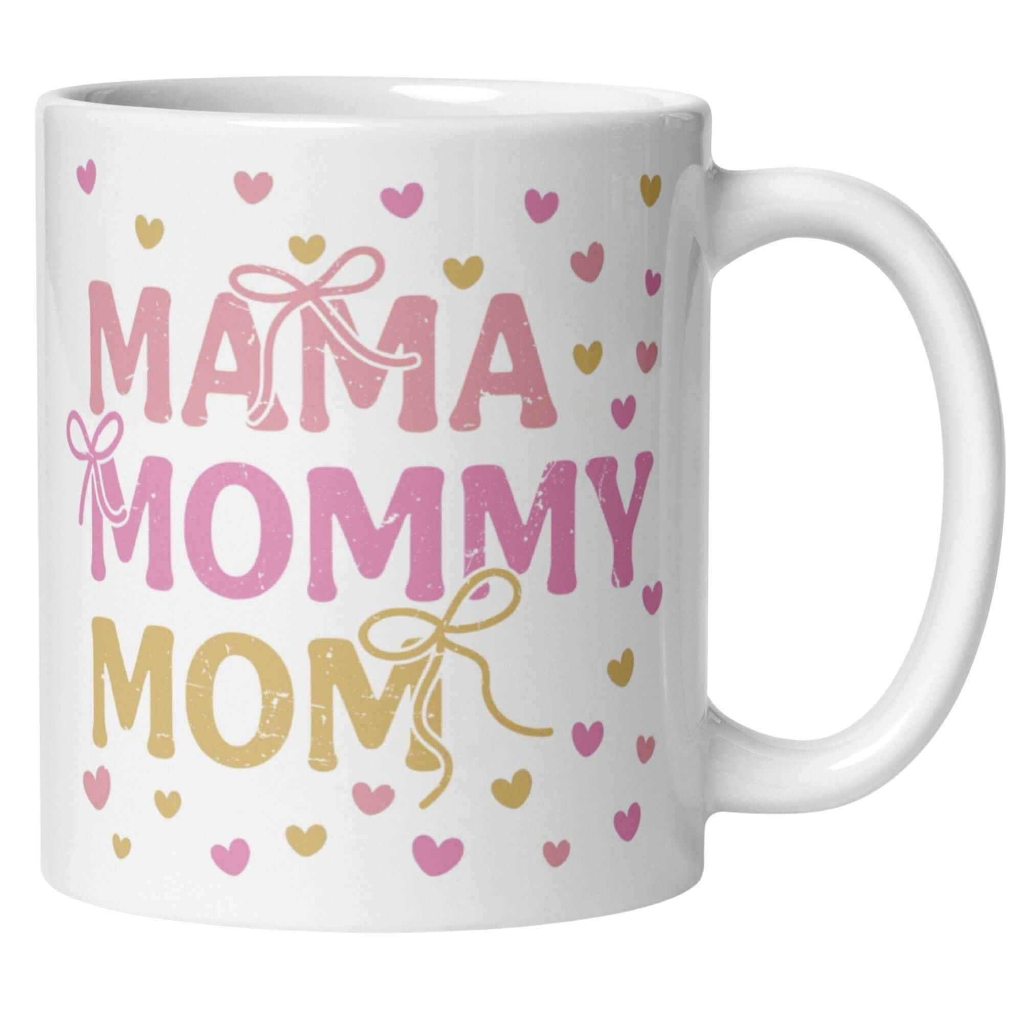 Momentals® Tasse Mama | Herzchen & Schleifen | Mama Mommy Mom in Pastell • Momentals