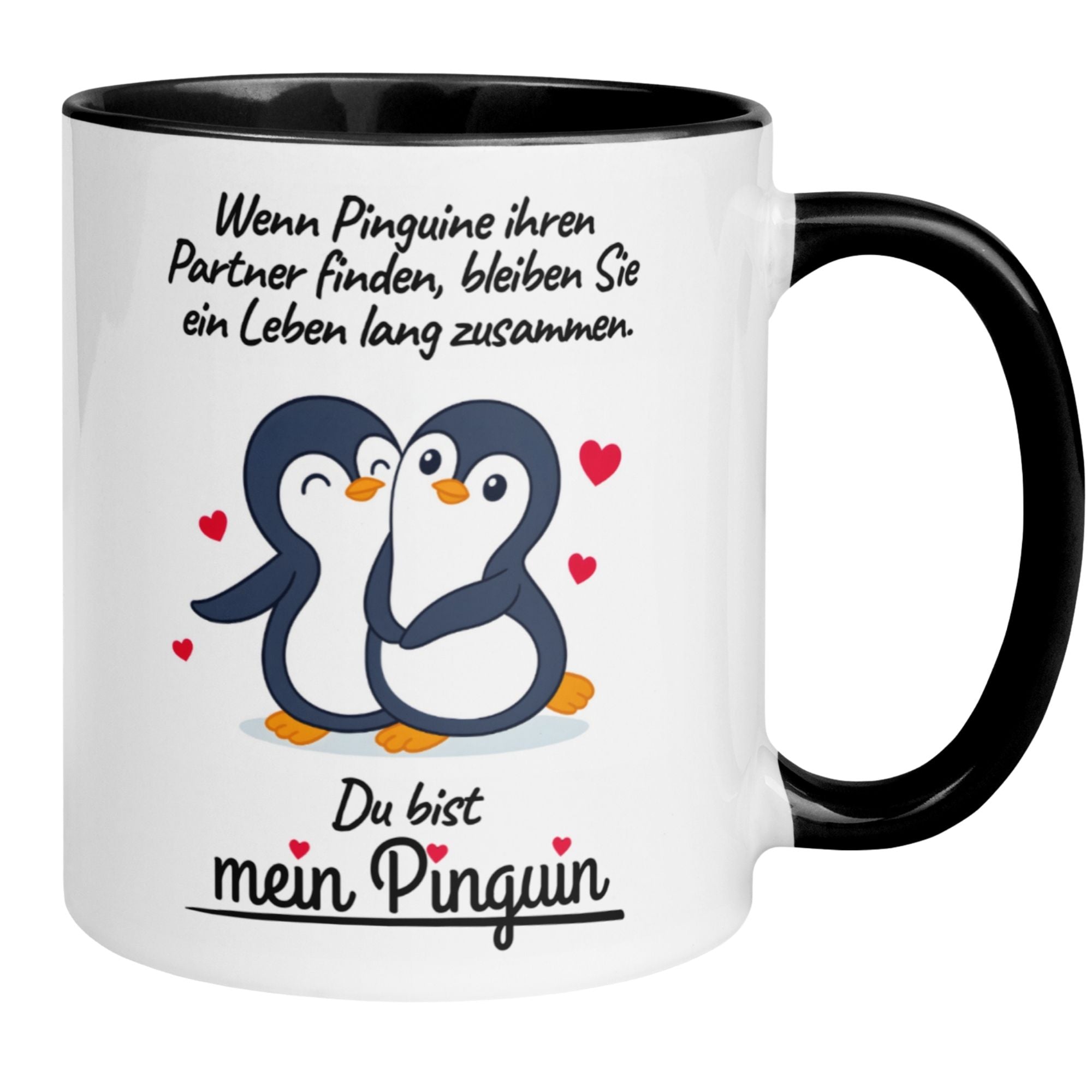 Tasse Liebe | Pinguin & Spruch | Wenn Pinguine ihren Partner finden bleiben Sie ein Leben lang zusammen