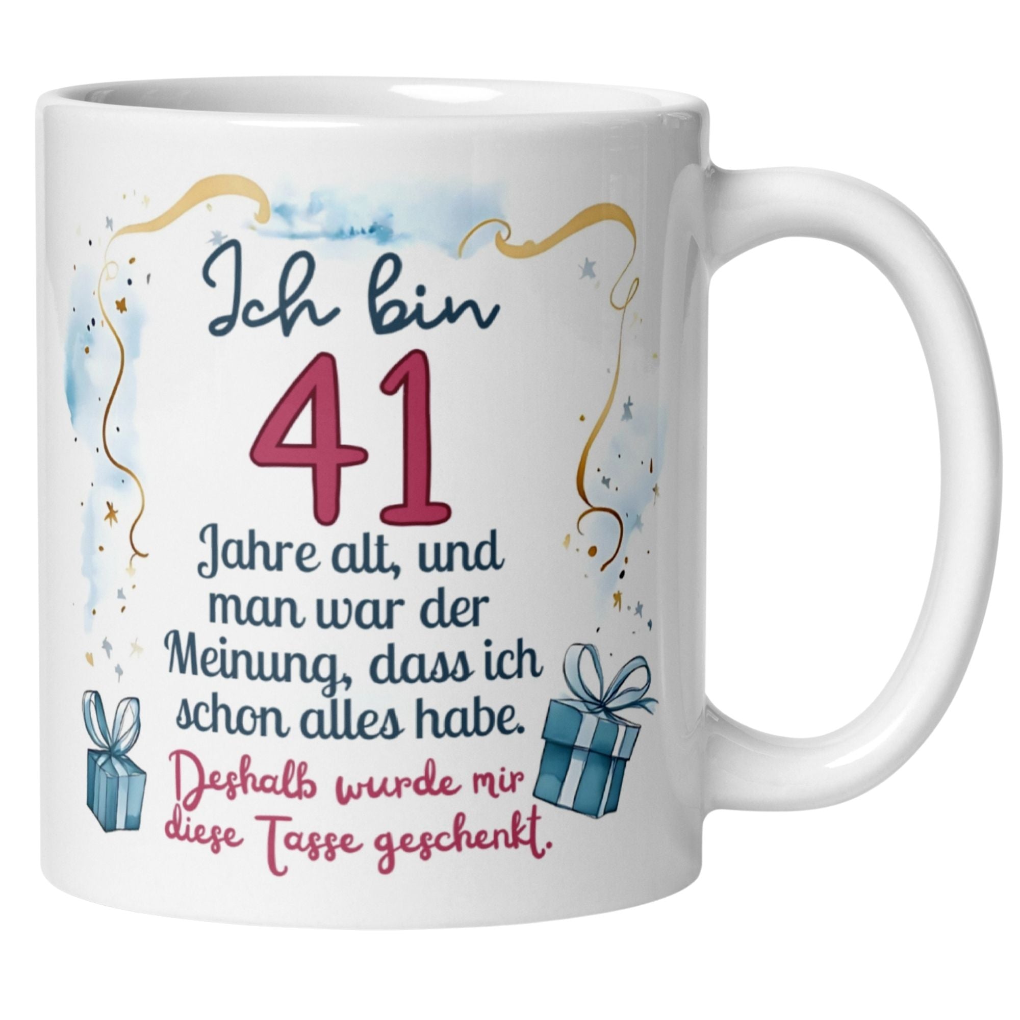 Momentals® Tasse 41. Geburtstag | Humorvoll & Spruch | Man war der Meinung ich hab schon alles • Momentals