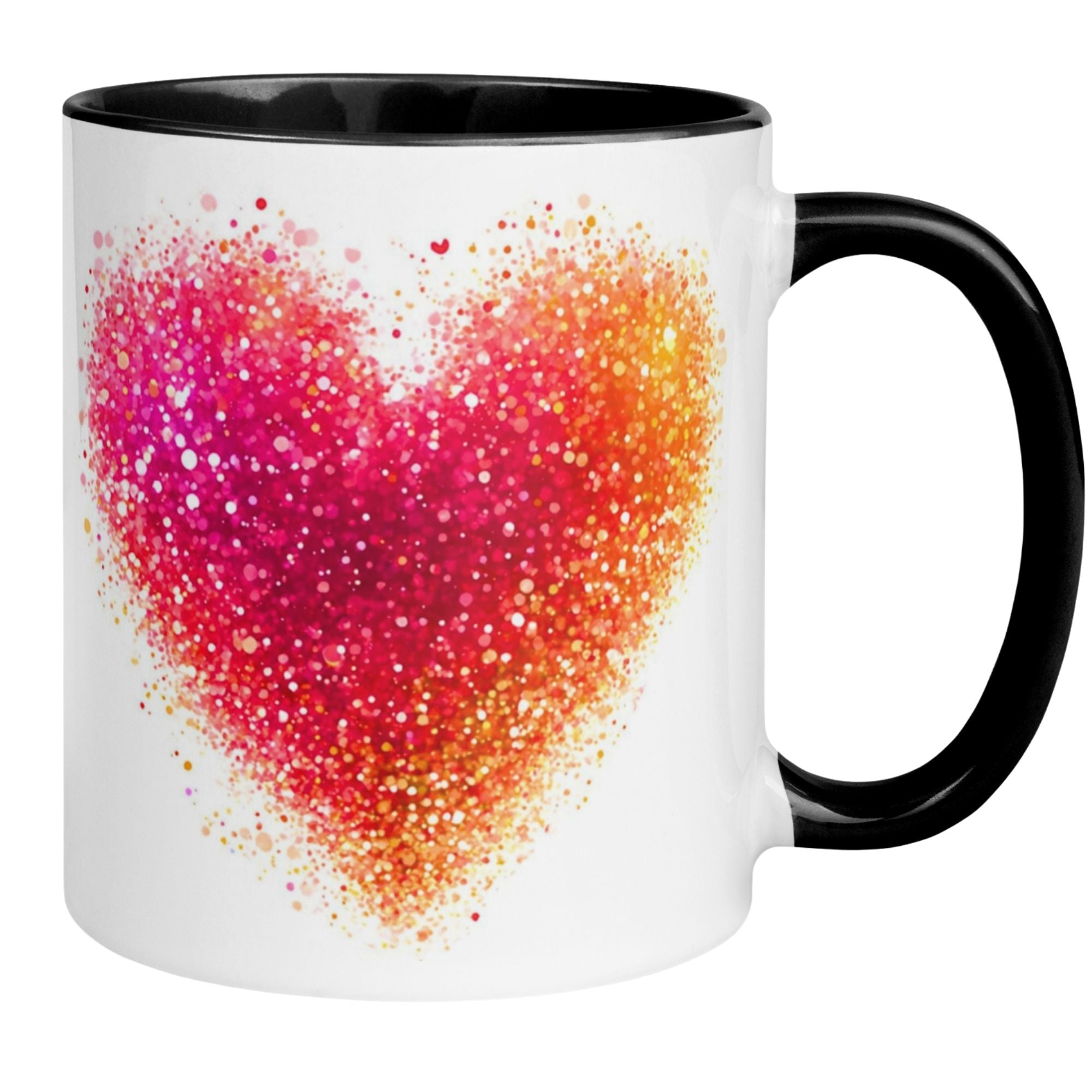 Tasse Liebe – „Glitzerndes Herz“ – Ich liebe Dich Geschenk Partner Jahrestag Valentinstag