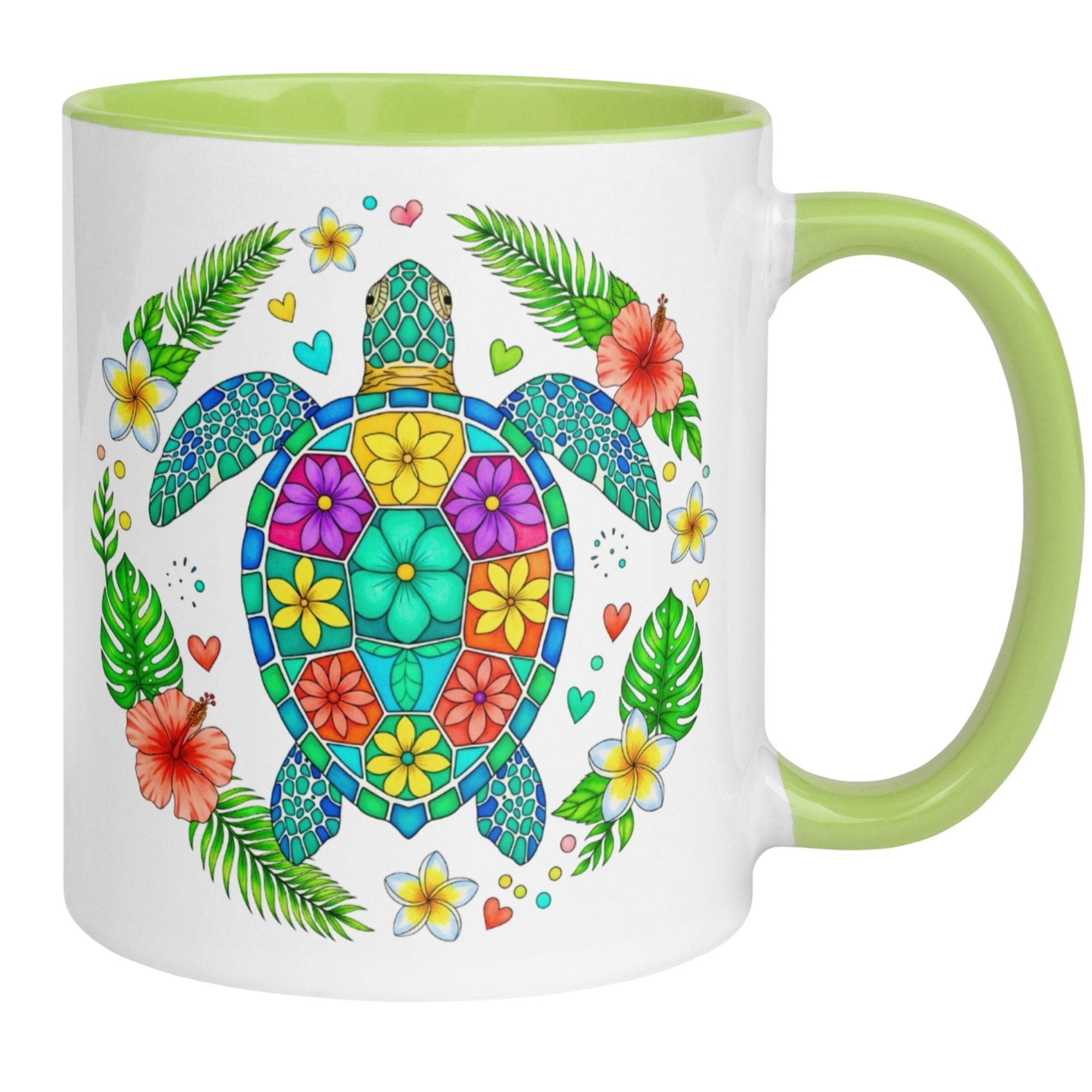 Schildkröte Tasse | Bunte Sommervibes im Schildkröten Feeling