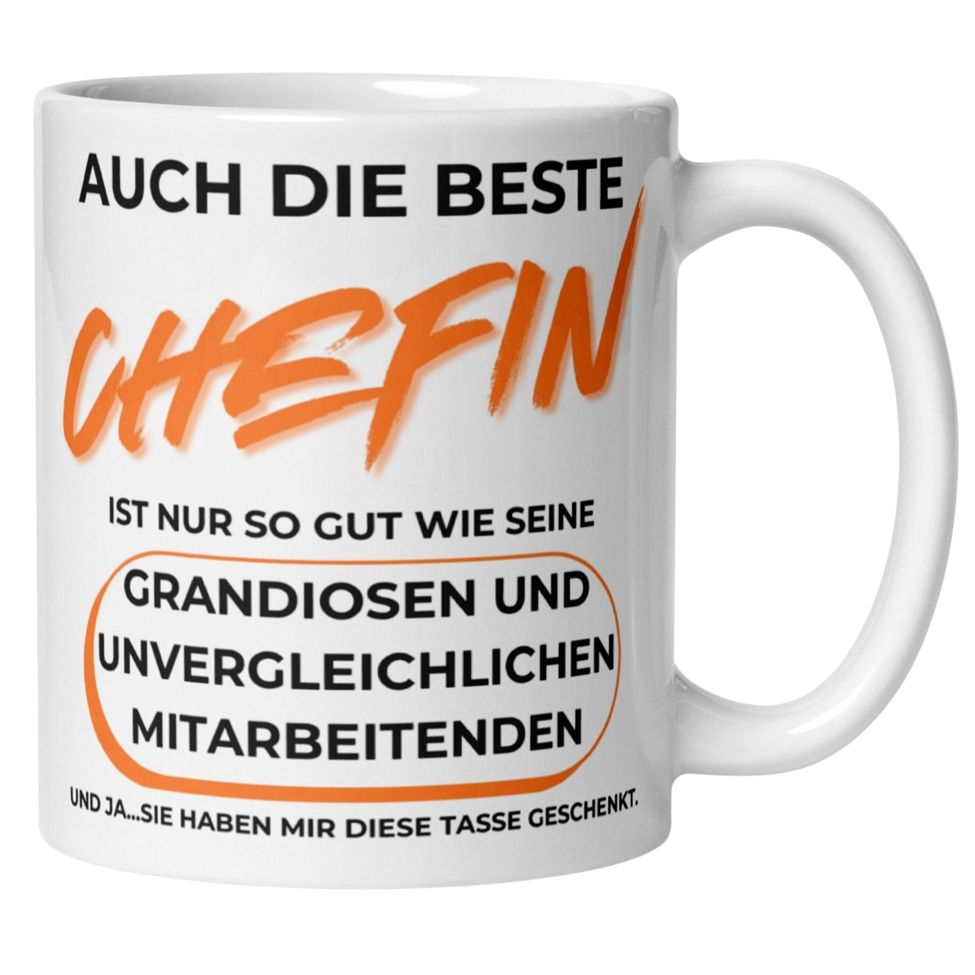 Momentals® Tasse Chefin | Teamgeist & Spruch | Auch die beste Chefin ist nur so gut wie ihr Team