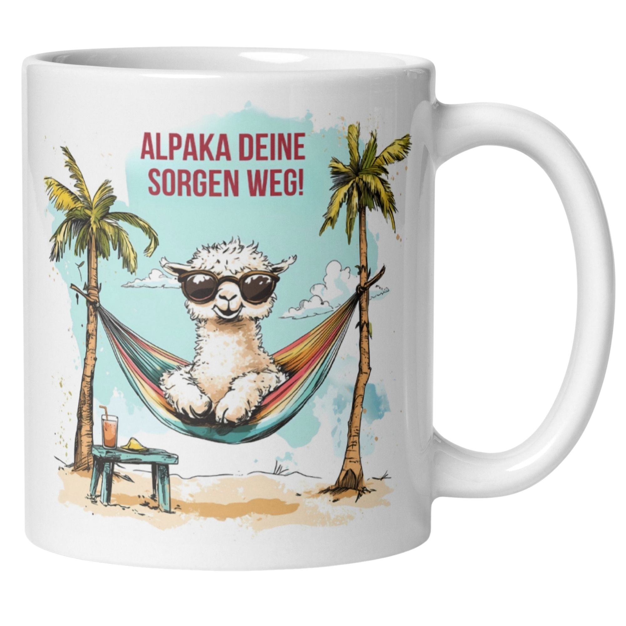 Momentals® Tasse | Alpaka & Spruch | Alpaka deine Sorgen weg • Momentals