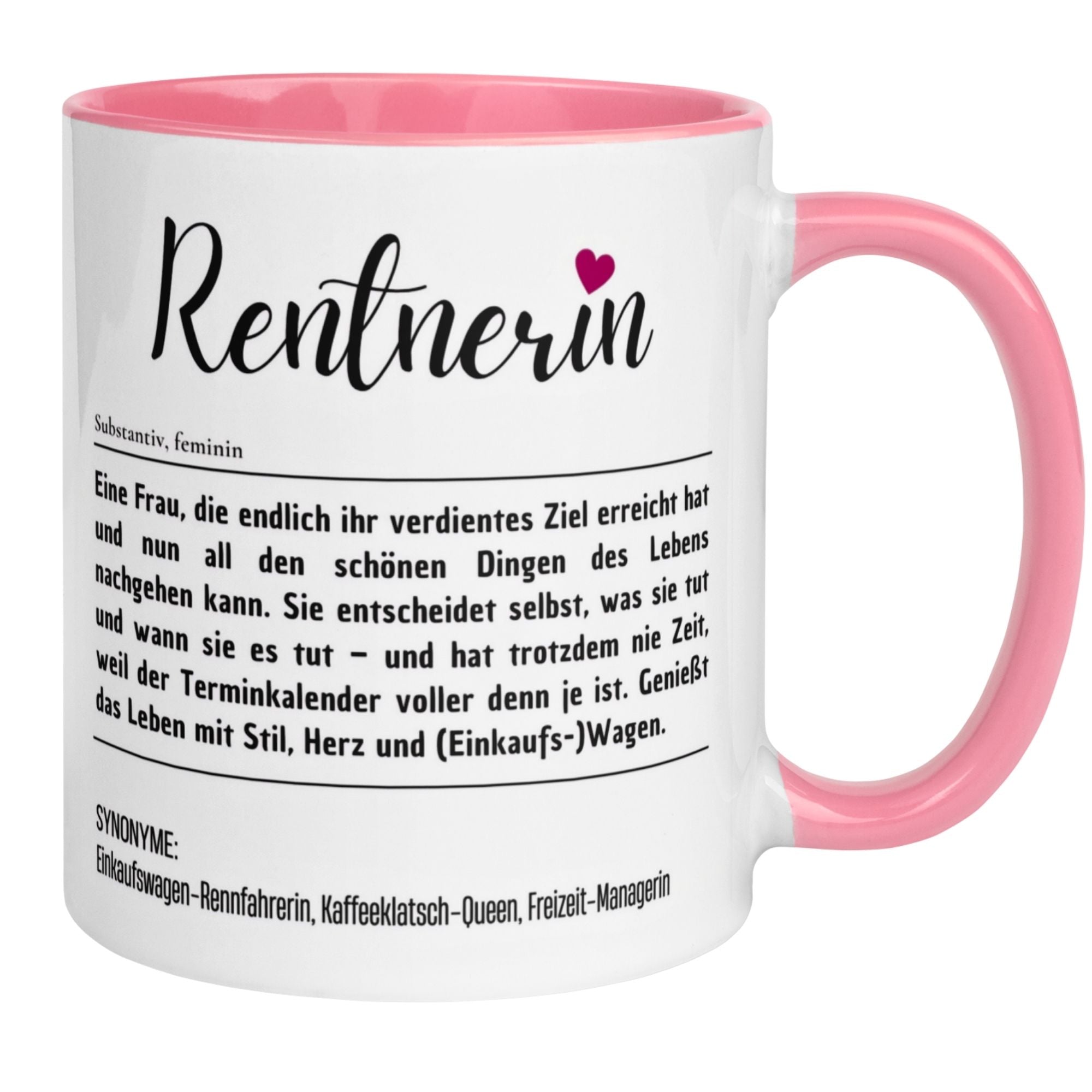 Tasse Rente Frau – „Definition Rentnerin“ – Geschenk Renteneintritt Ruhestand