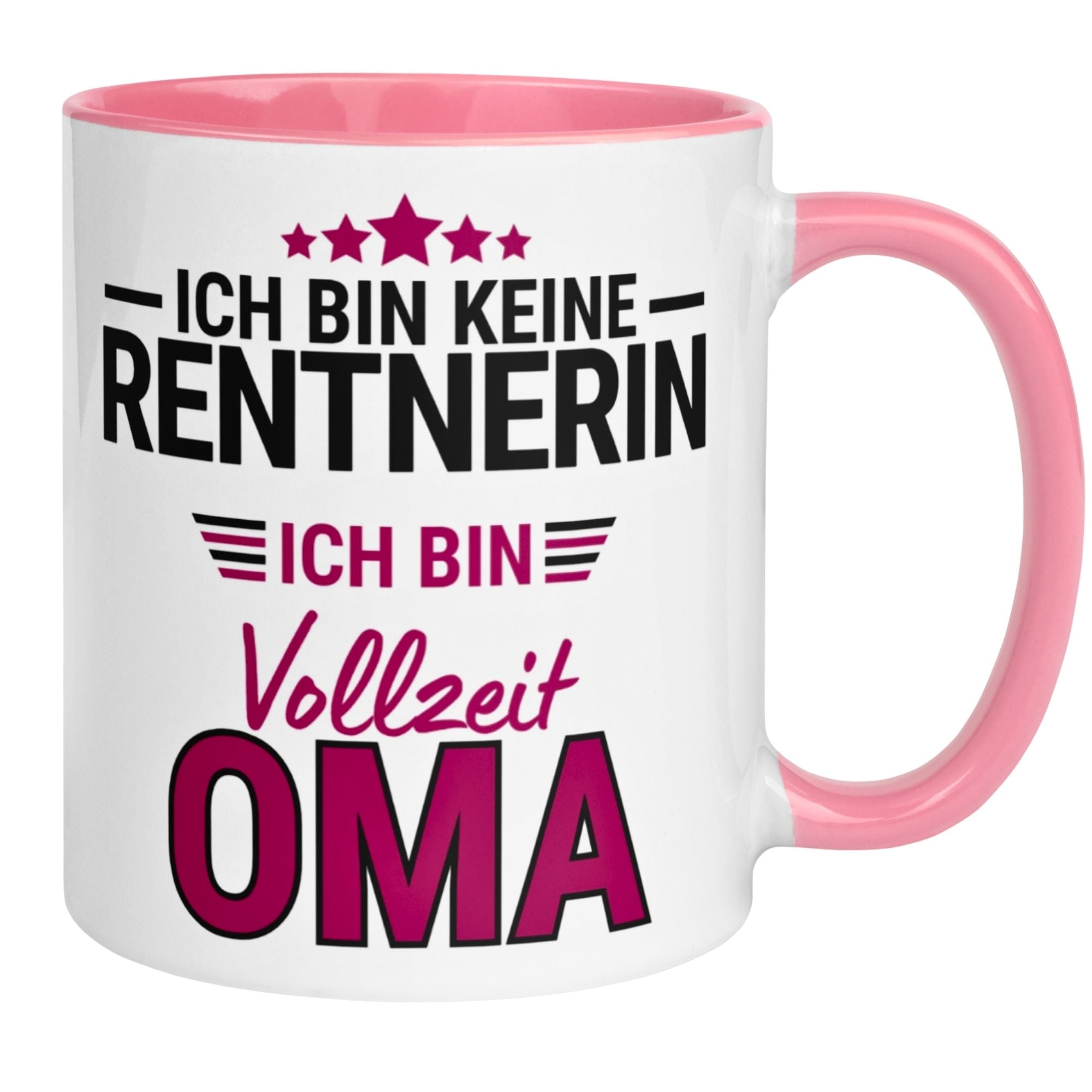 Tasse Rentnerin – „Ich bin keine Rentnerin ich bin Vollzeit Oma“ – Geschenk Rente Frau