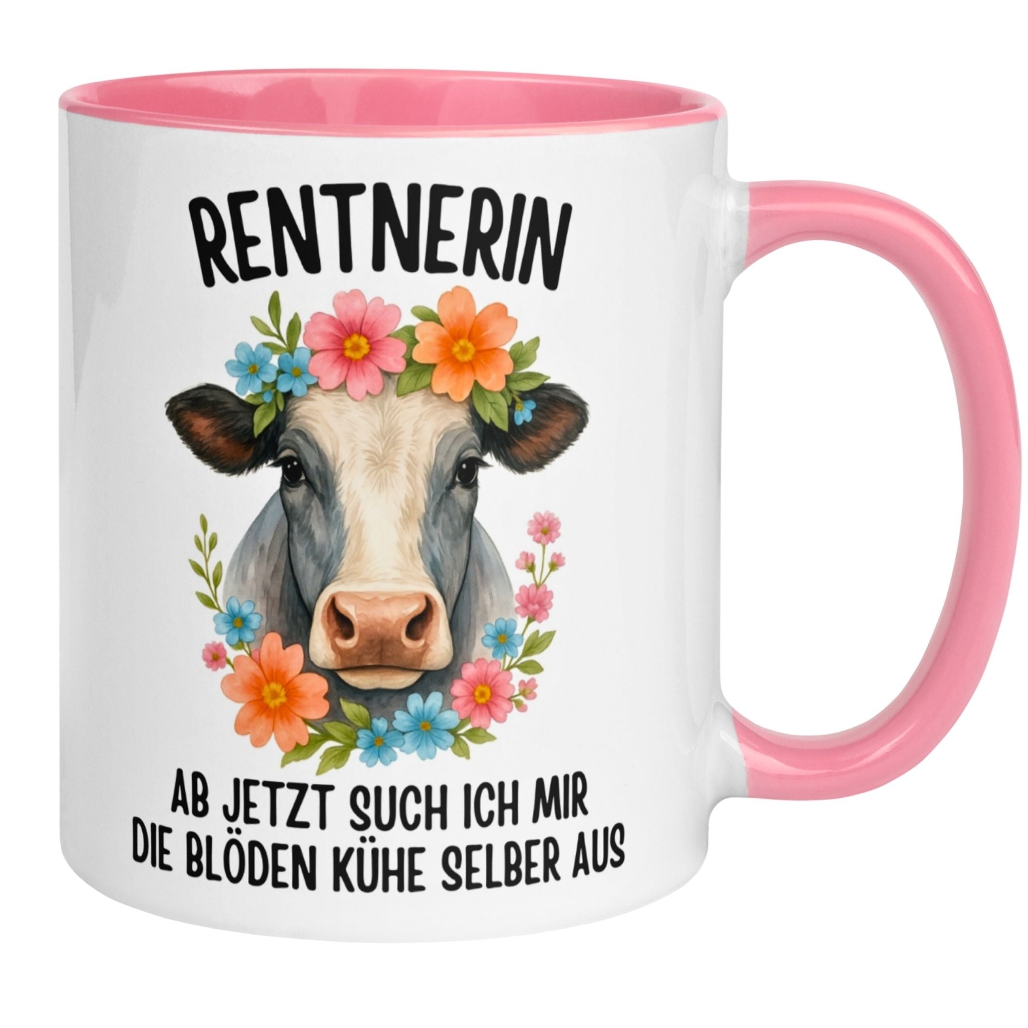 Tasse Rentnerin – „Ab jetzt such ich mir die blöden Kühe selber aus“ – Geschenk Rente Frau