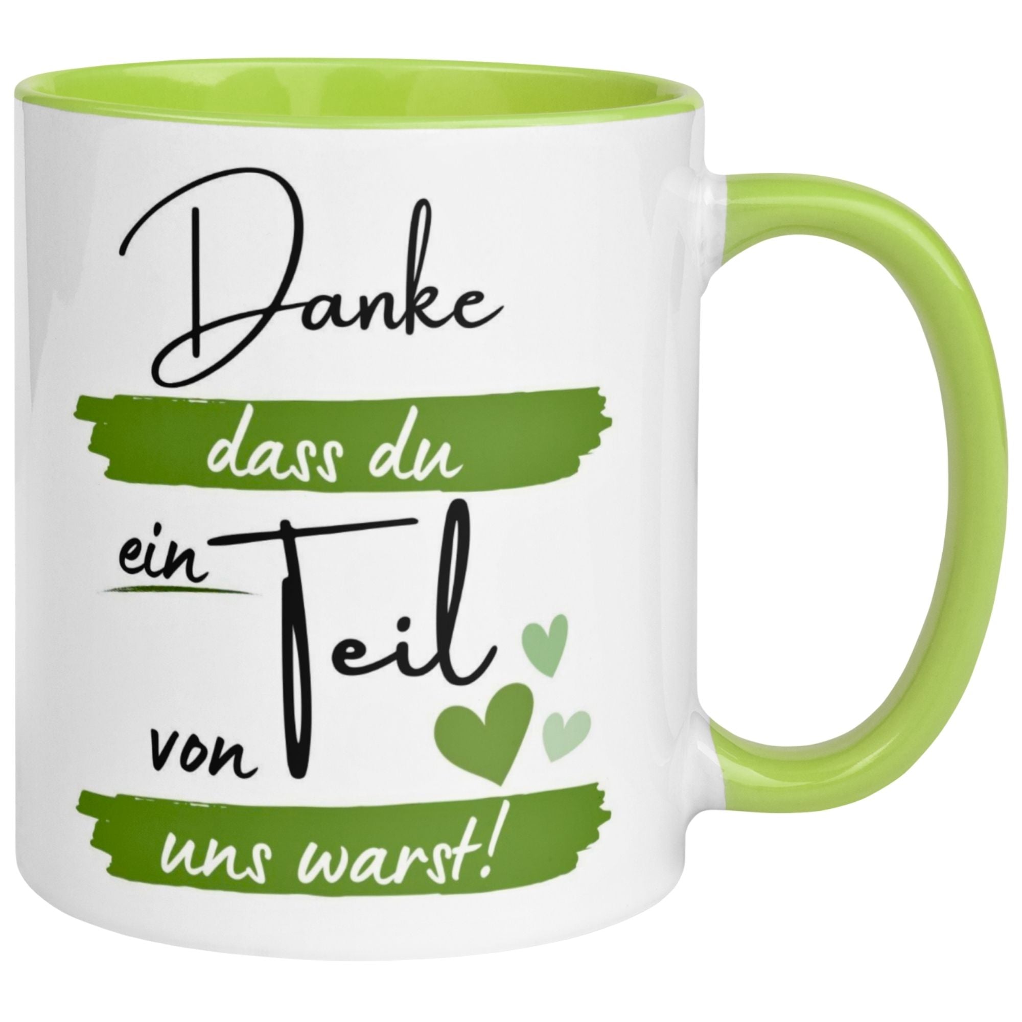 Tasse Abschied – „Danke dass du ein Teil von uns warst“ – Geschenk zum Abschied Kollegen