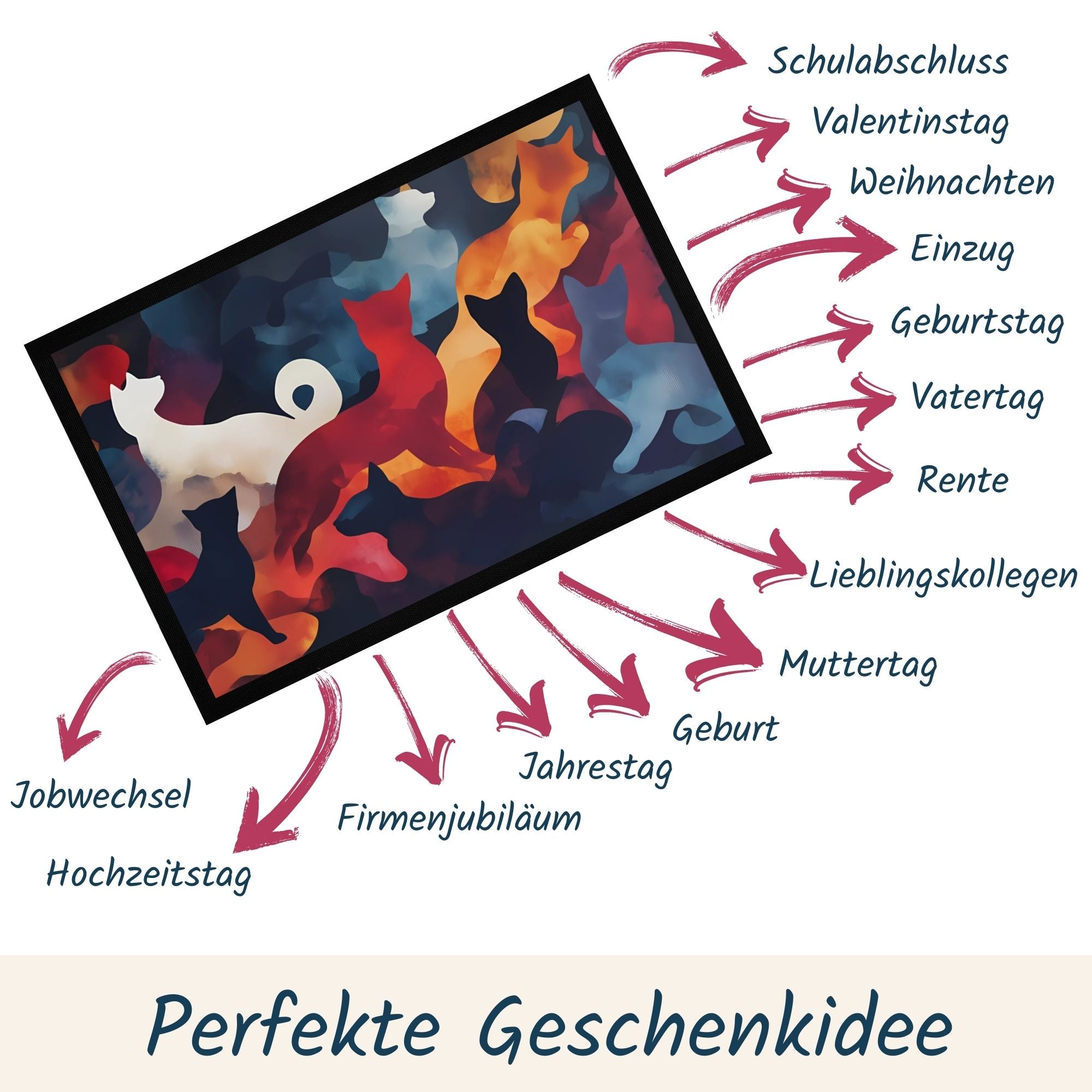 Fußmatte "Katzenkunst" - Momentals