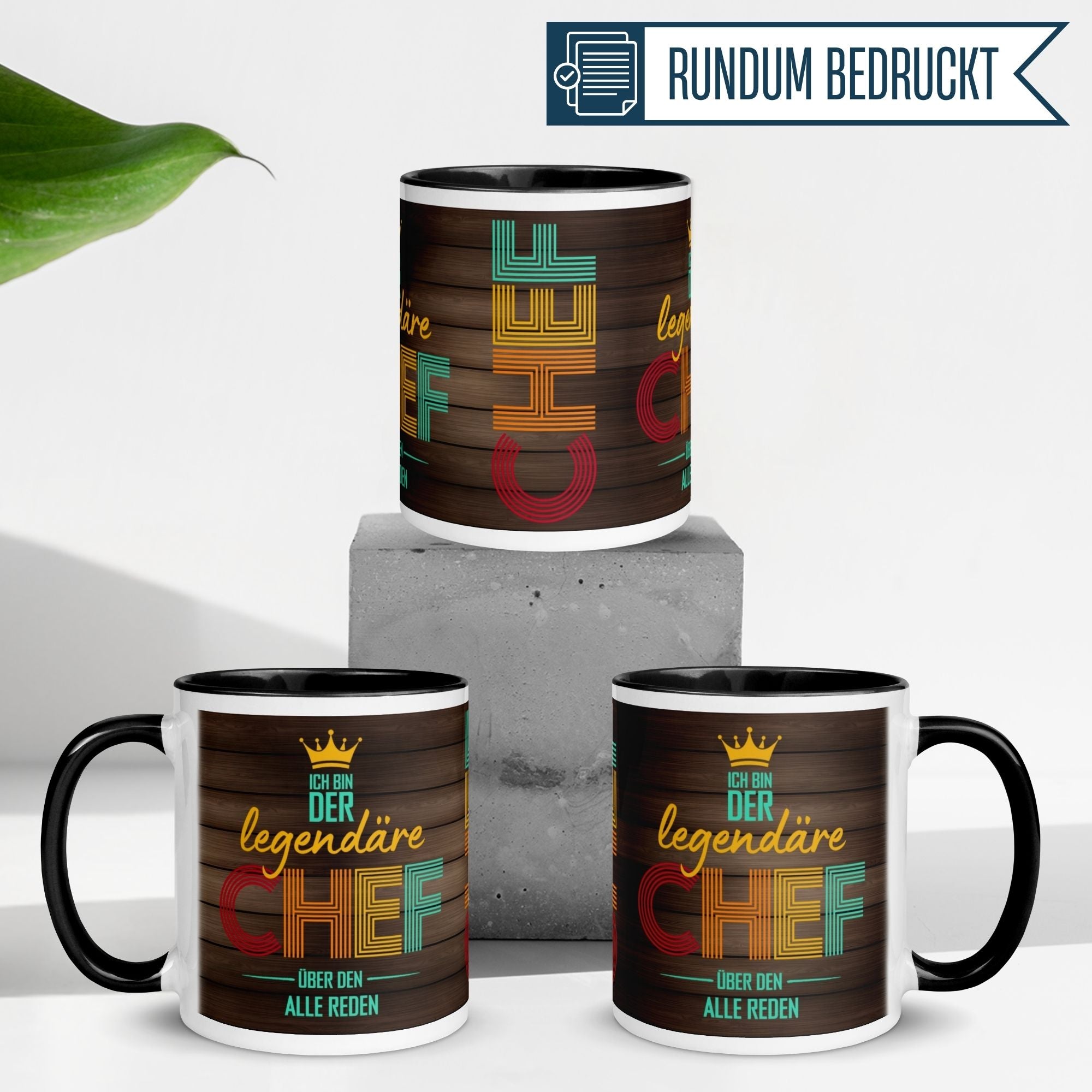 Momentals® Tasse Chef mit Spruch "Der legendäre Chef" für humorvolle Büros Gifts.