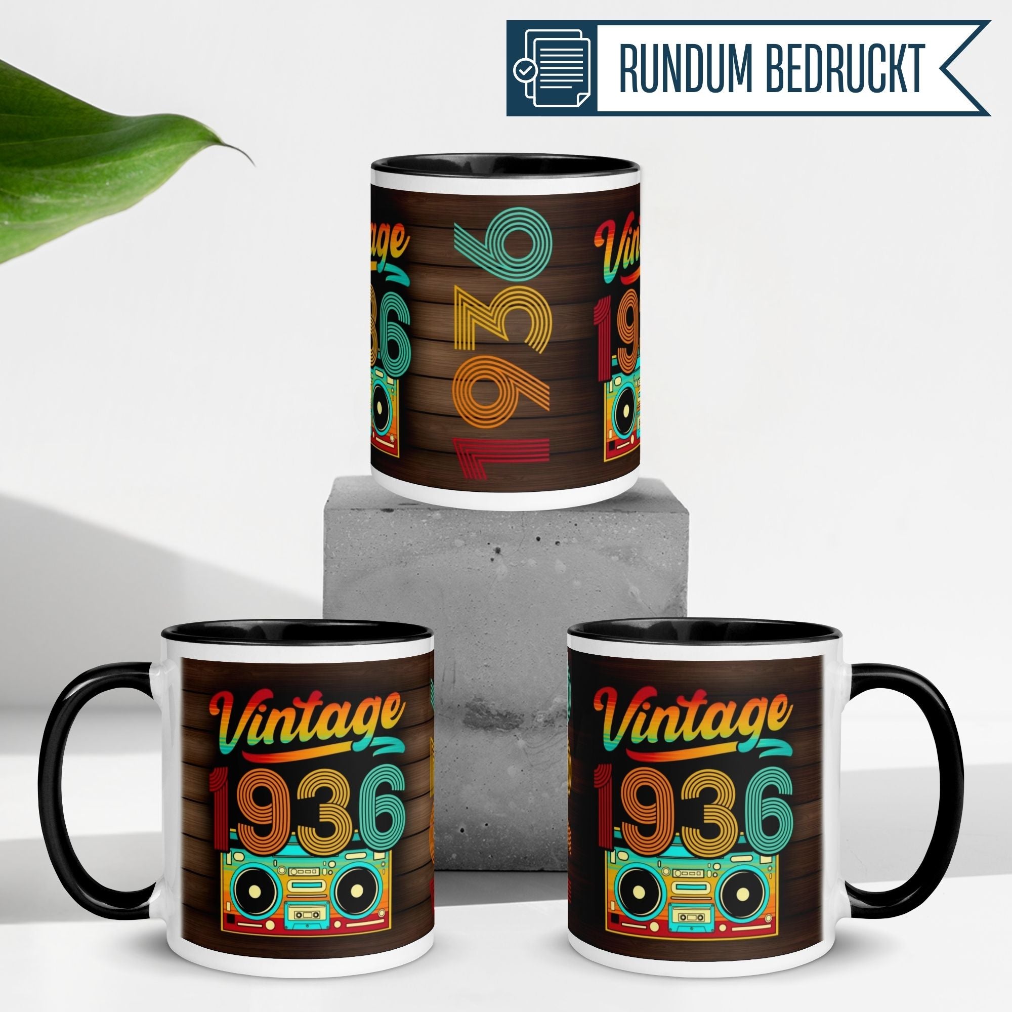 Tasse 90. Geburtstag Mann Frau – „Vintage 1936“ – Geschenk zum Geburtstag Männer Frauen
