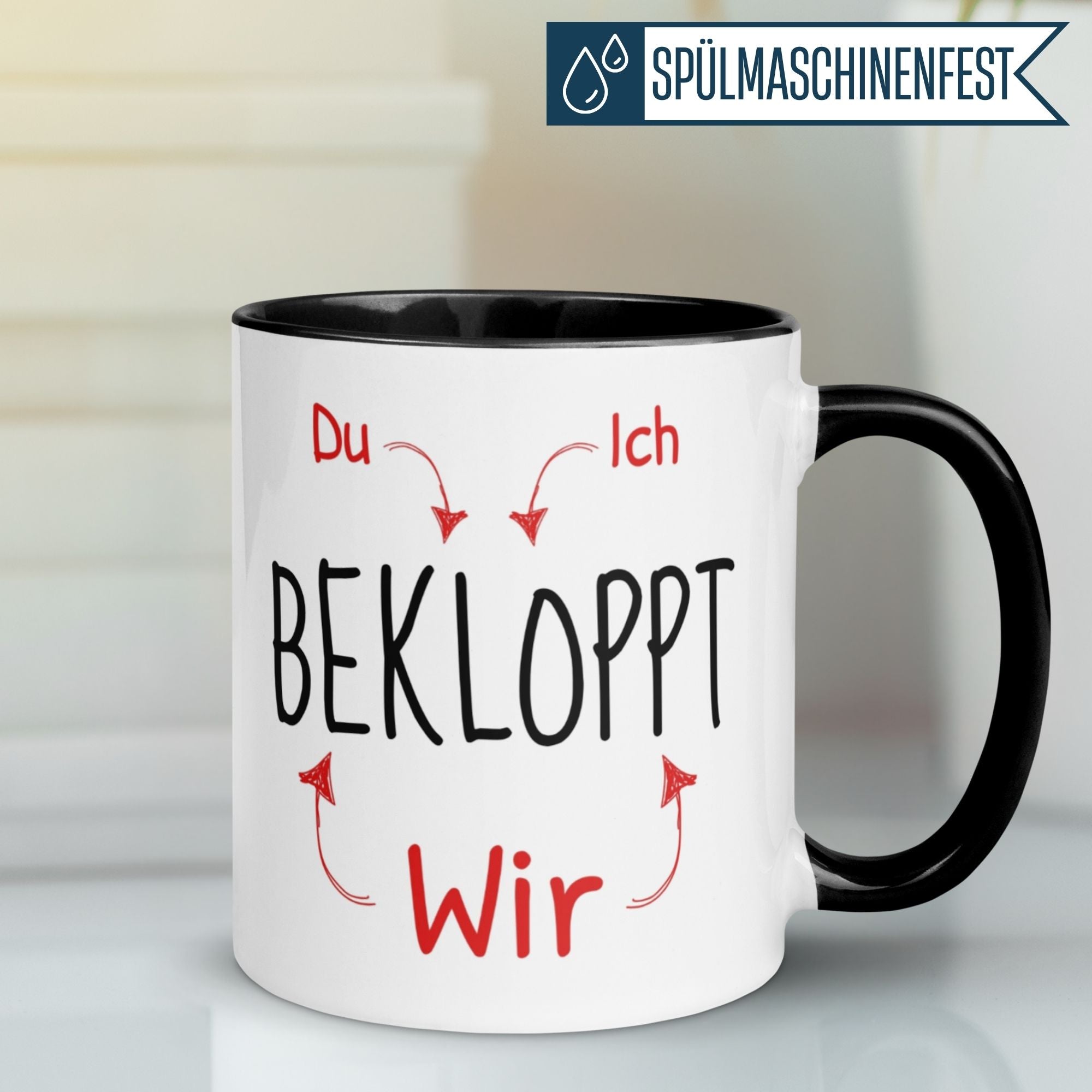 Tasse Freundschaft – „Du Bekloppt - Ich Bekloppt - Wir Bekloppt“ – Geschenk Beste Freunde
