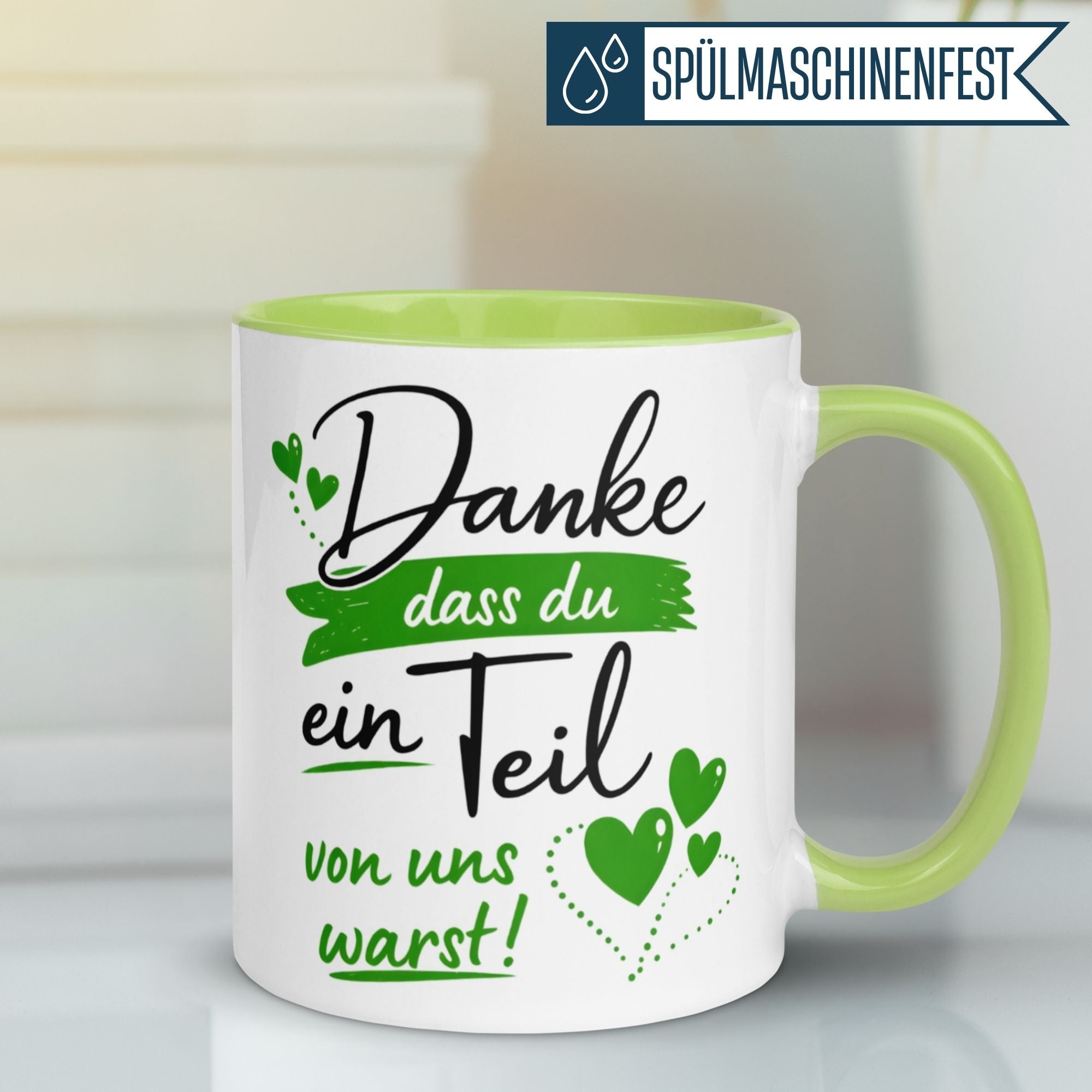 Abschied Tasse | Kollegin & Kollege | Danke dass du ein Teil von uns warst