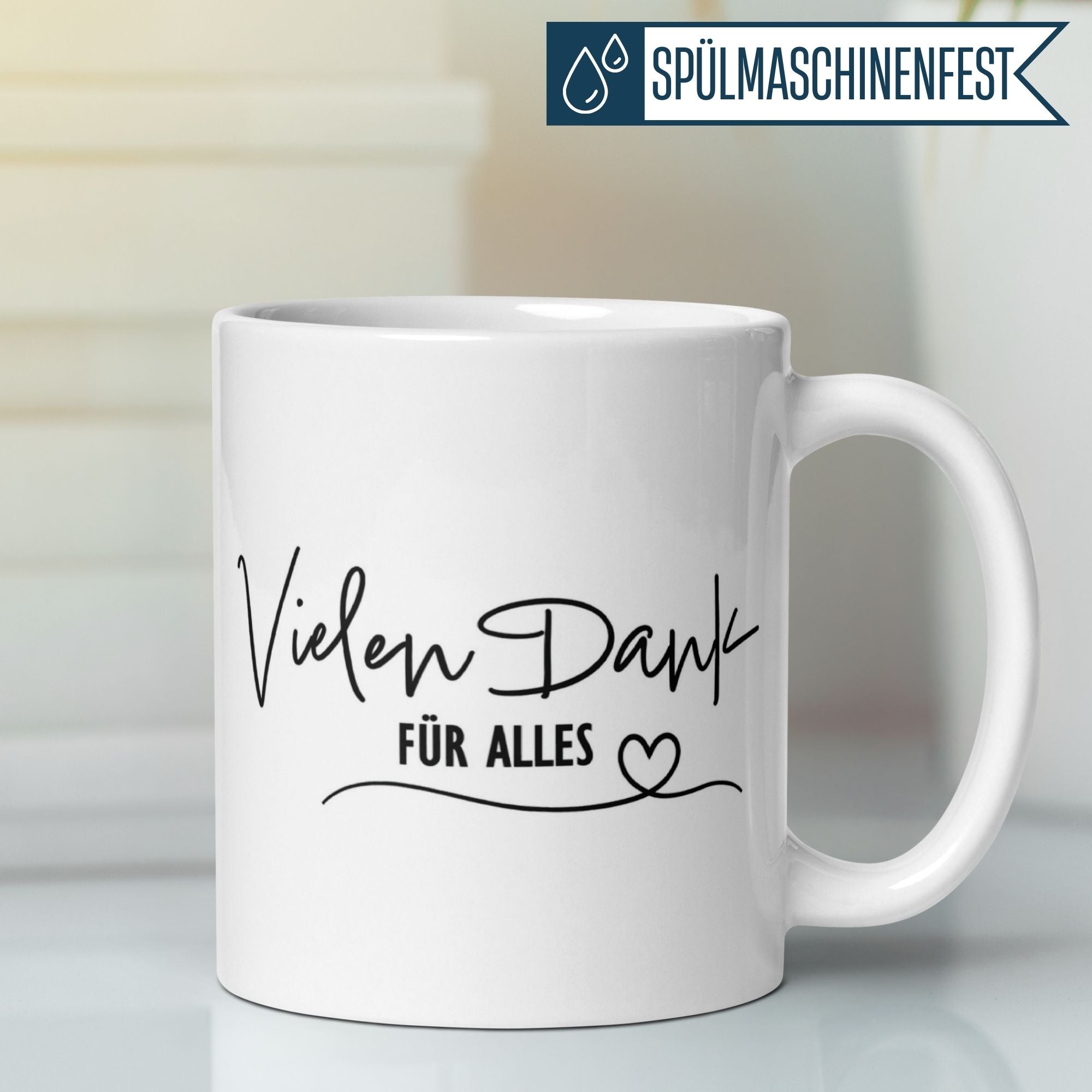 Momentals® Tasse Dankeschön | Herz & Spruch | Vielen Dank für alles • Momentals