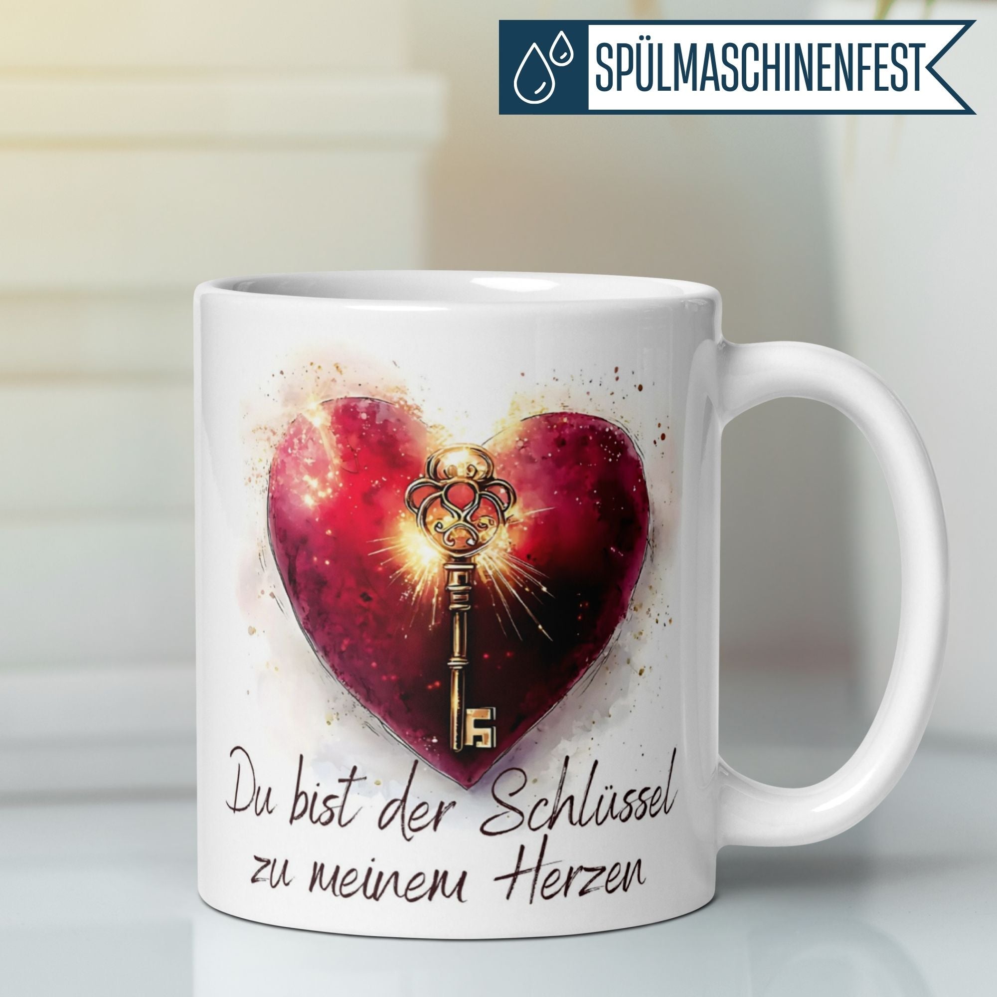 Momentals® Tasse Liebe | Schloss & Herz | Schlüssel zu meinem Herzen • Momentals