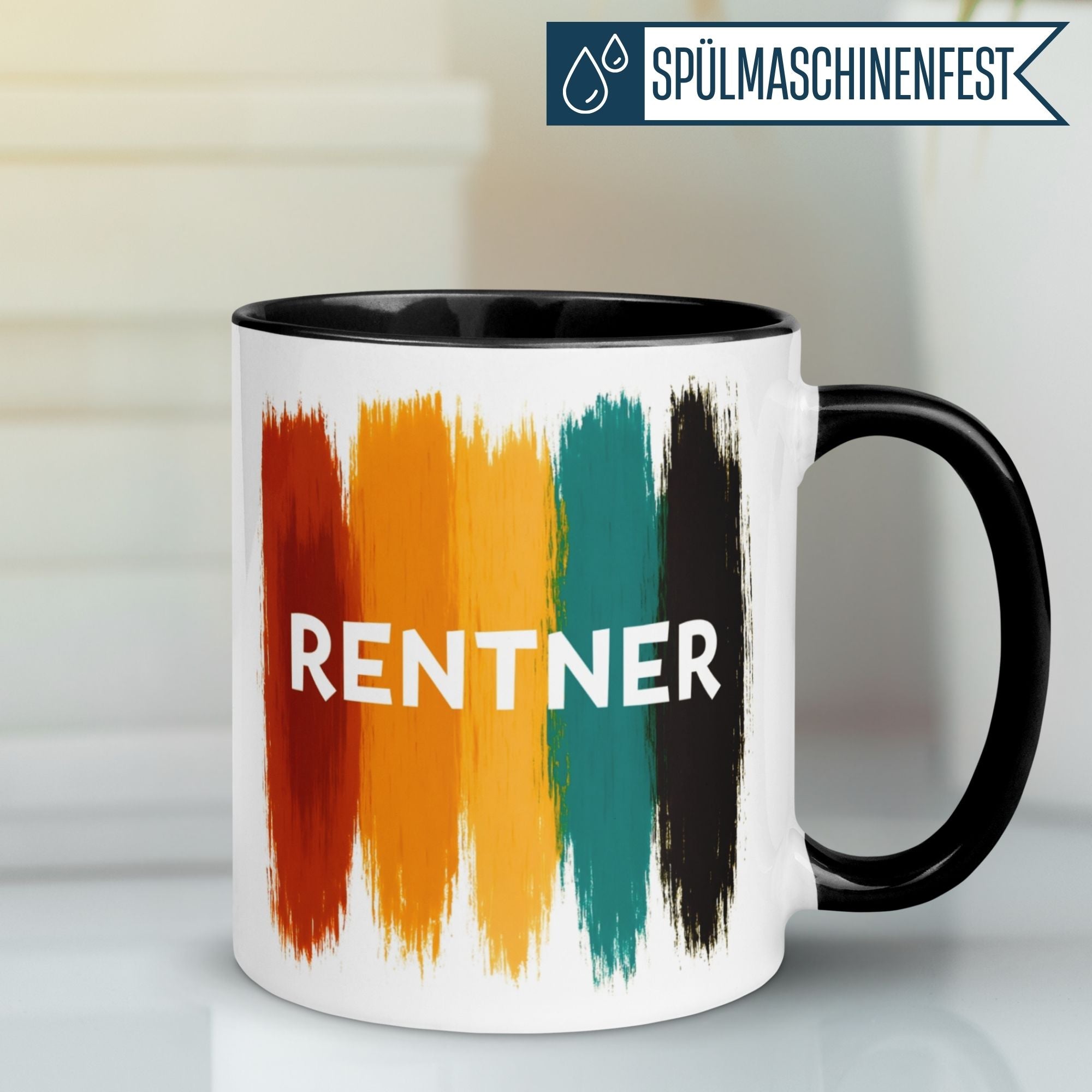 Rentner Tasse | Farbenfroher Rentner Schriftzug