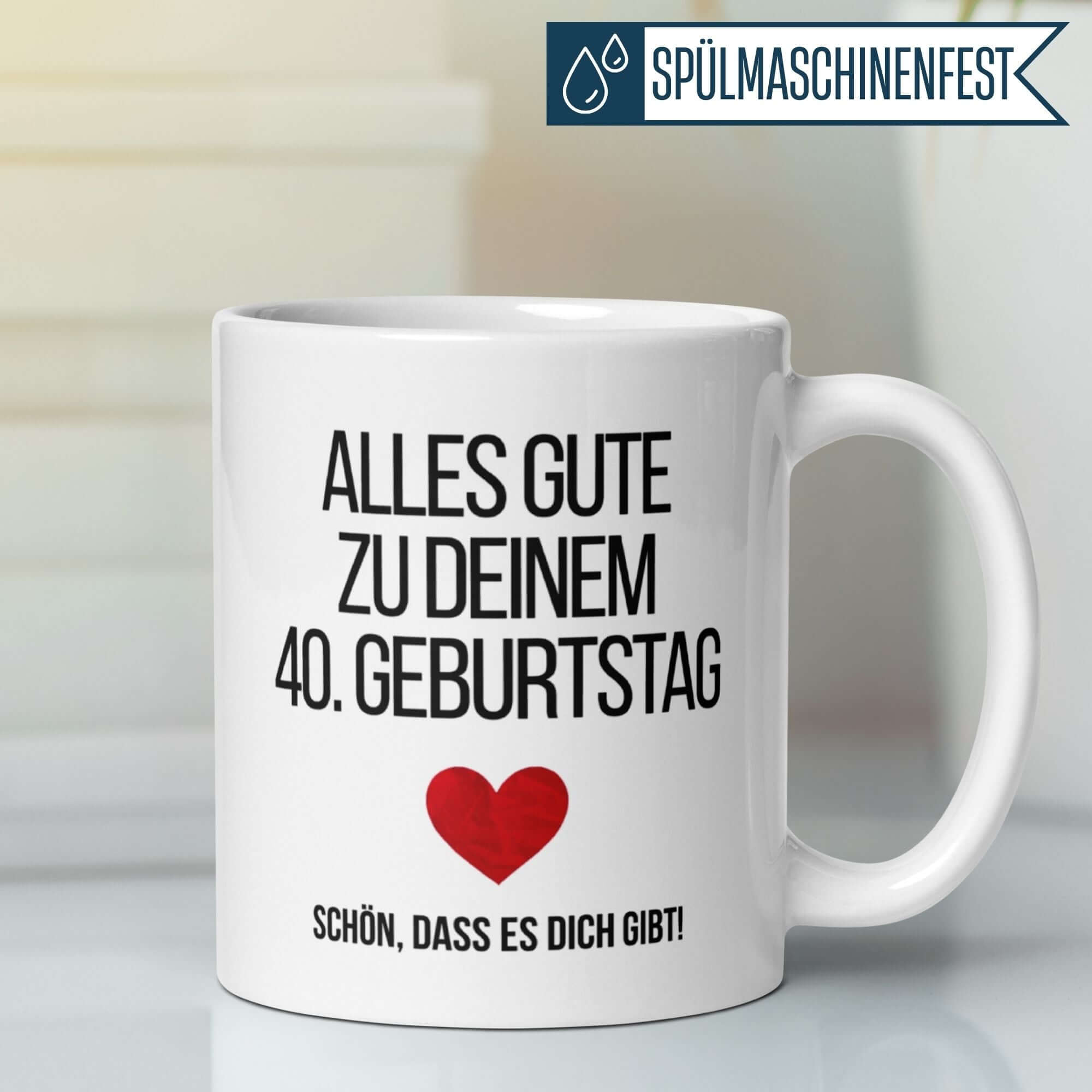 Momentals® Tasse 40. Geburtstag | Modern & Spruch | Alles Gute zum Geburtstag • Momentals