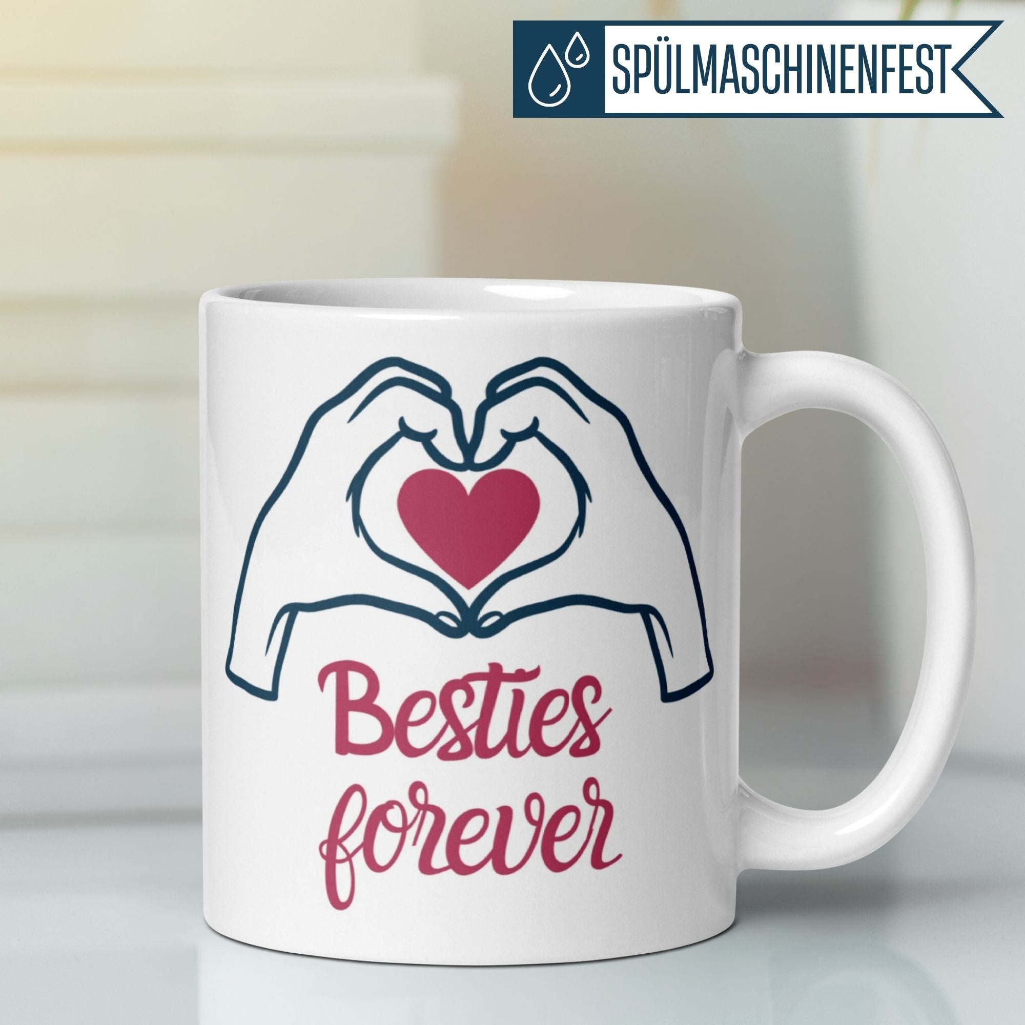 Momentals® Tasse | Freundschaft & Handherz | Besties Forever • Momentals