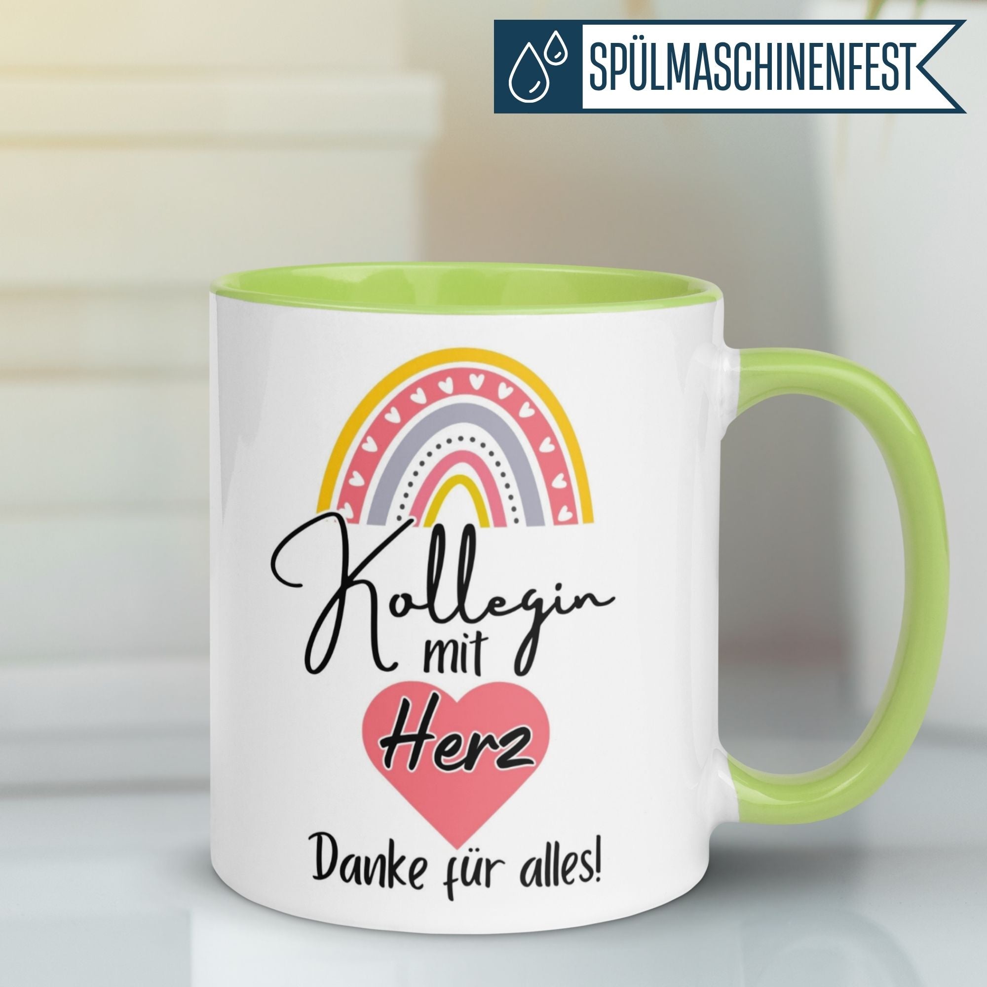 Tasse Kollegin – „Kollegin mit Herz - Danke für alles“ – Geschenk Beste Arbeitskollegin
