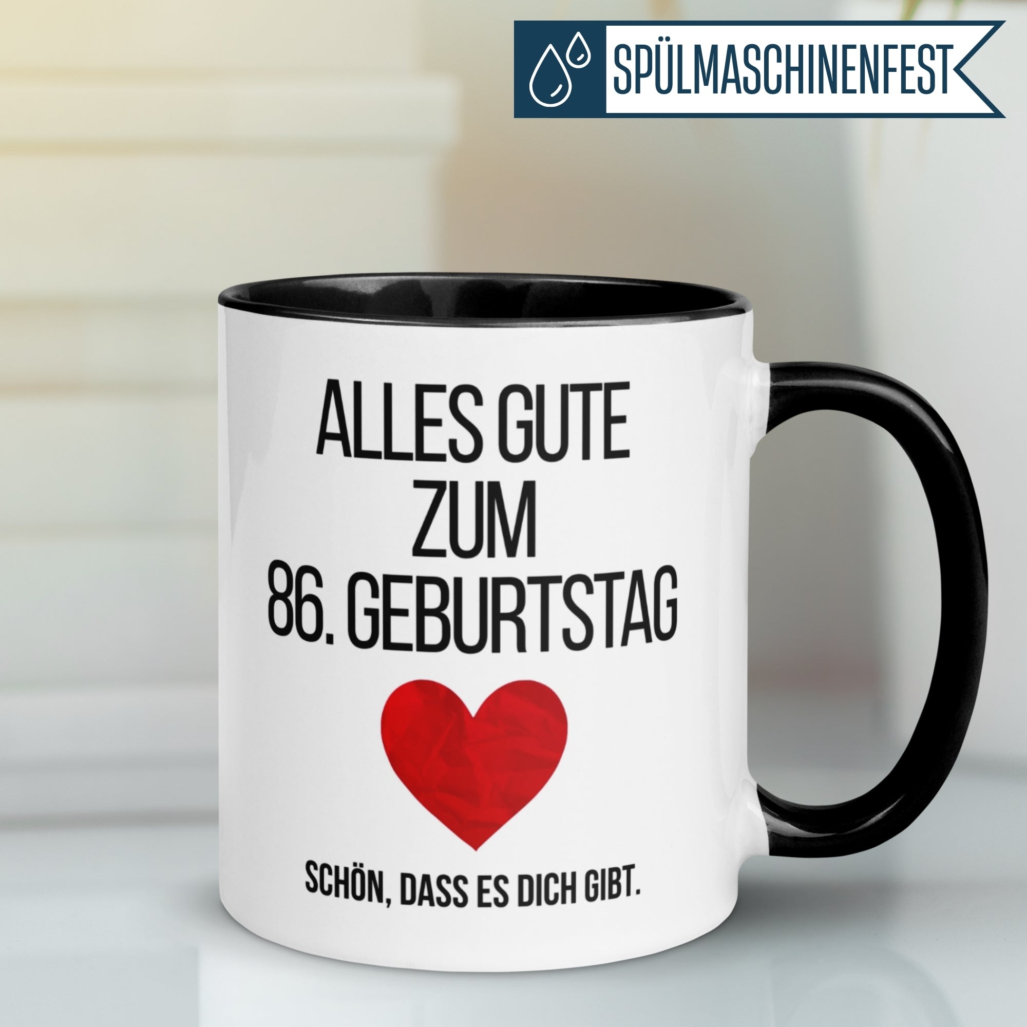 Tasse 86. Geburtstag Mann Frau – „Alles Gute zum Geburtstag“ – Geschenk zum Geburtstag Männer Frauen