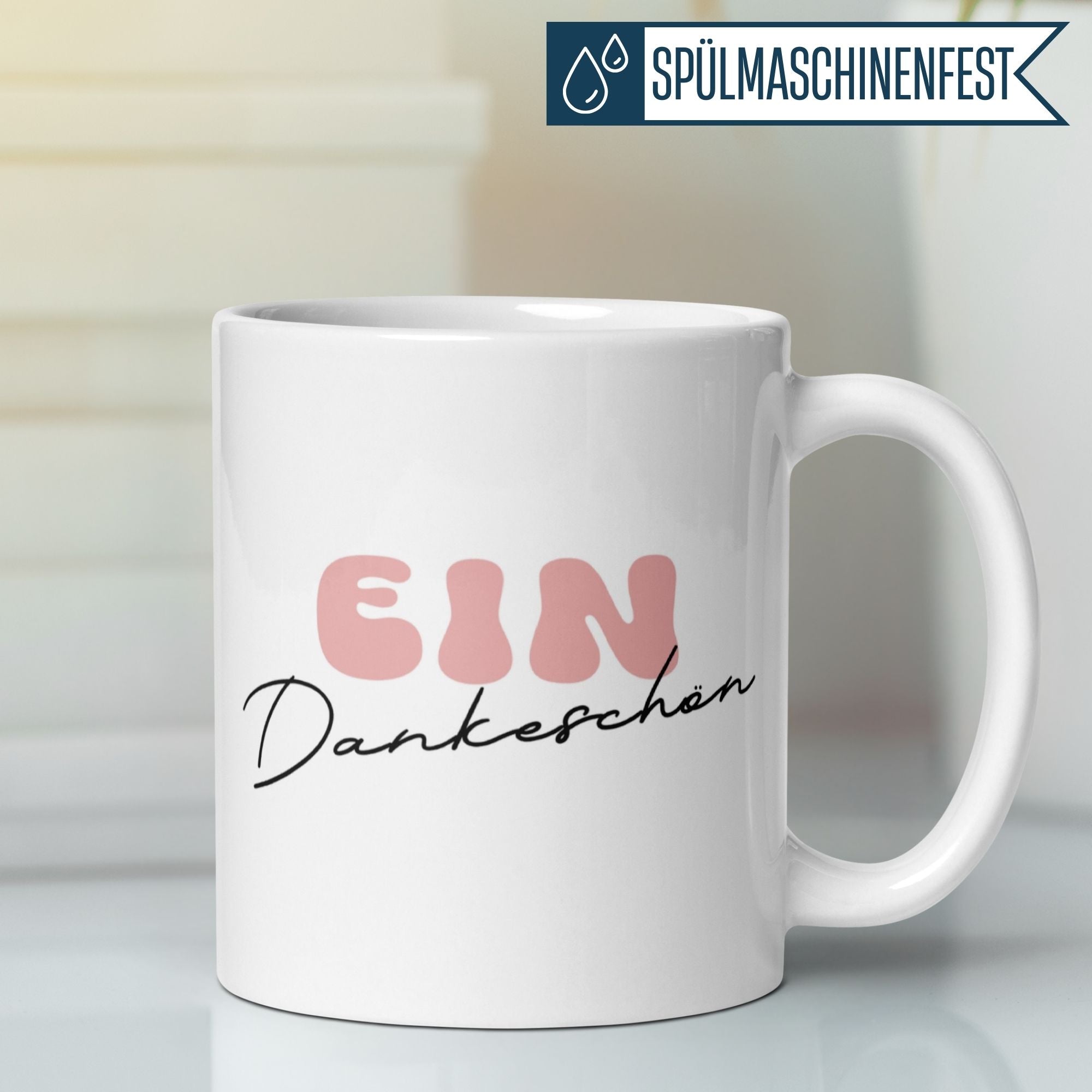 Momentals® Tasse Danke | Schlicht & Spruch | Minimalistischer Schriftzug Ein Dankeschön • Momentals