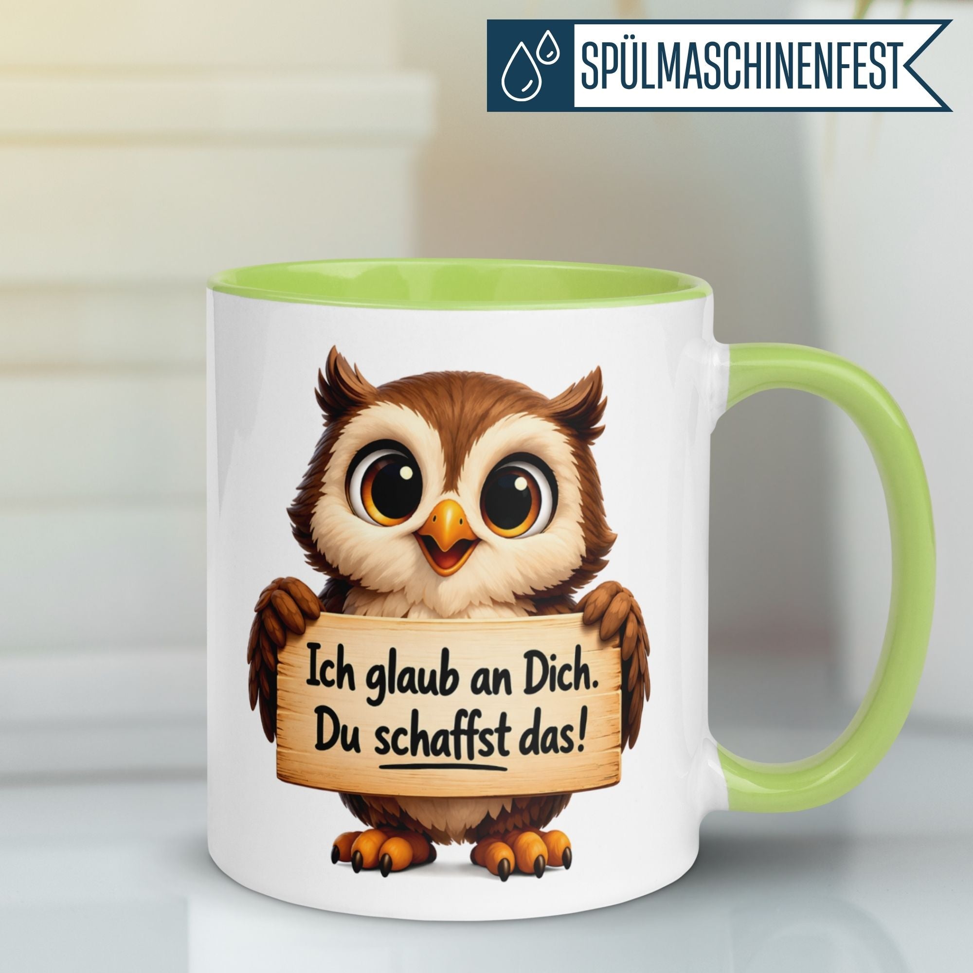 Tasse Motivation – „Ich glaub an Dich - Du schaffst das“ – Selbstbewusstsein Geschenk