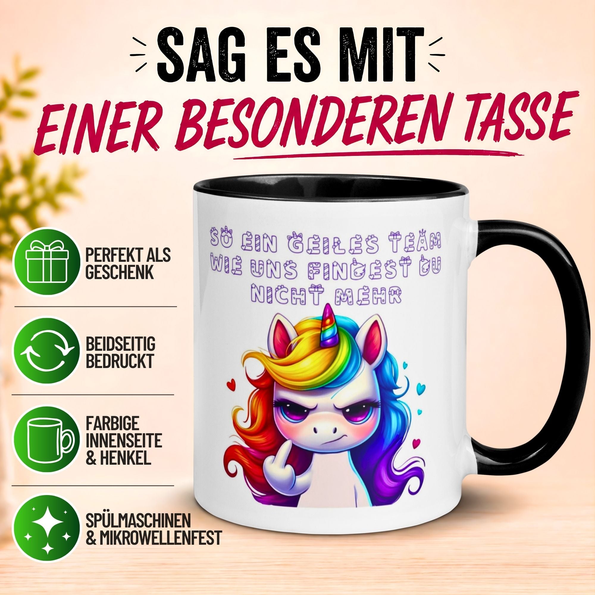 Tasse Abschied – „So ein geiles Team wie uns“ – Abschiedsgeschenk Kollegin/Kollegen