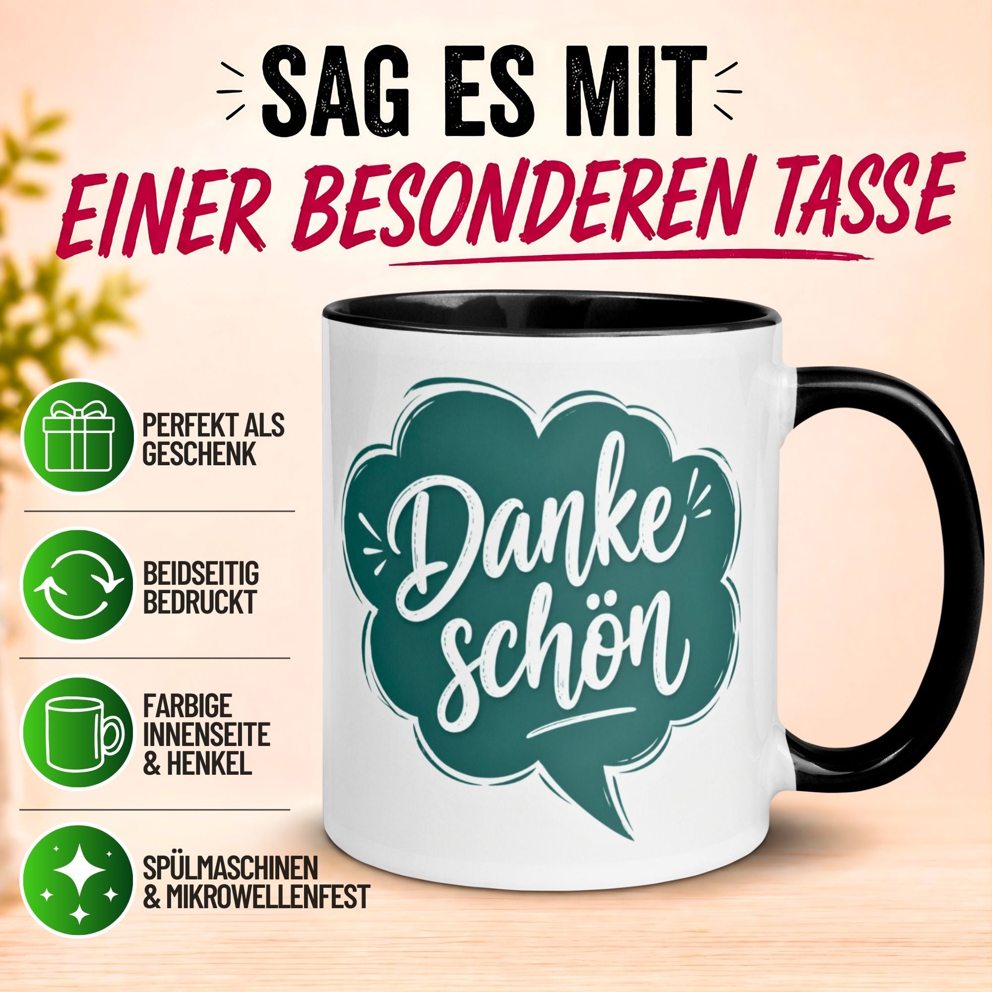 Tasse Danke – „Einfach mal ein Dankeschön“ – Dankeschön Geschenke