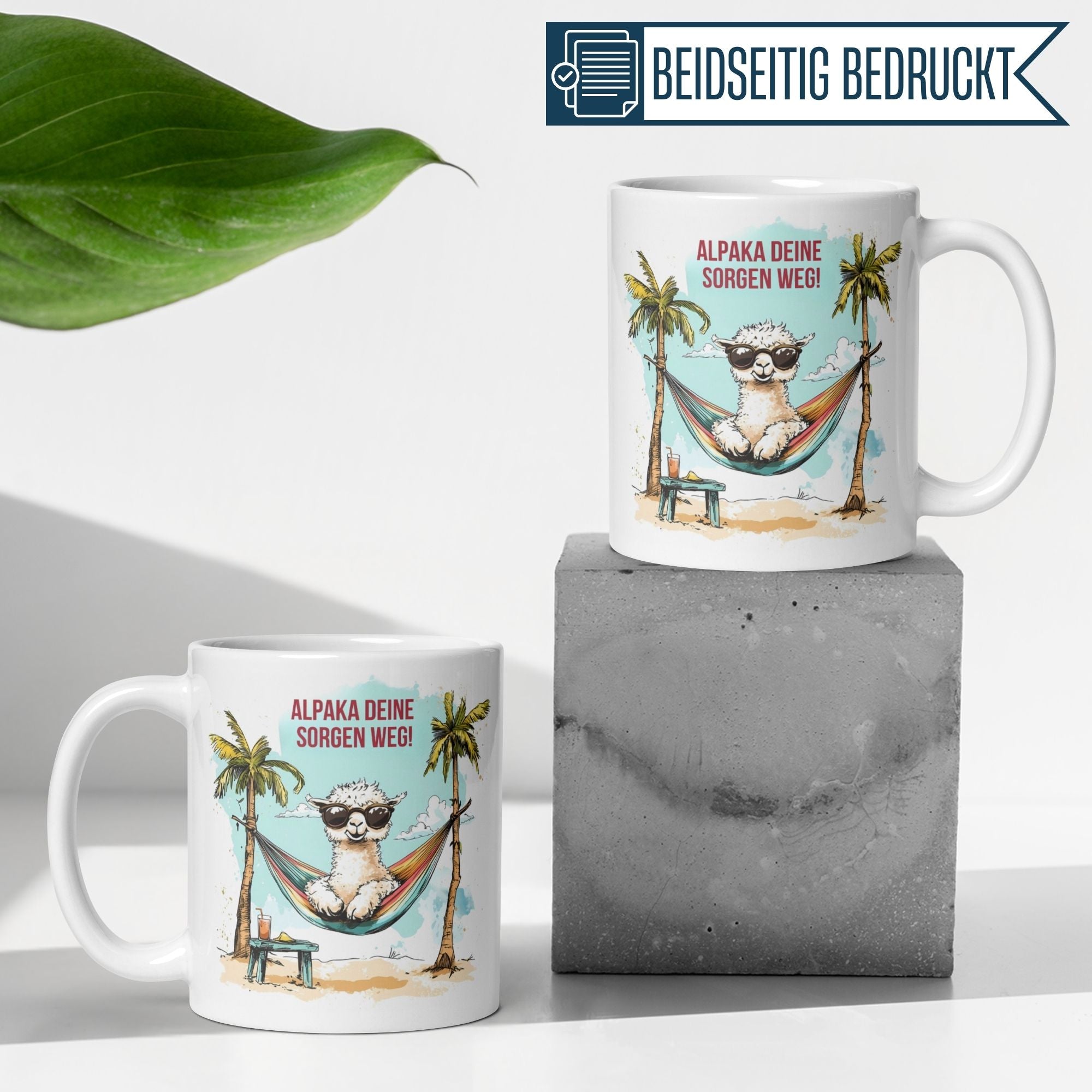 Momentals® Tasse | Alpaka & Spruch | Alpaka deine Sorgen weg • Momentals