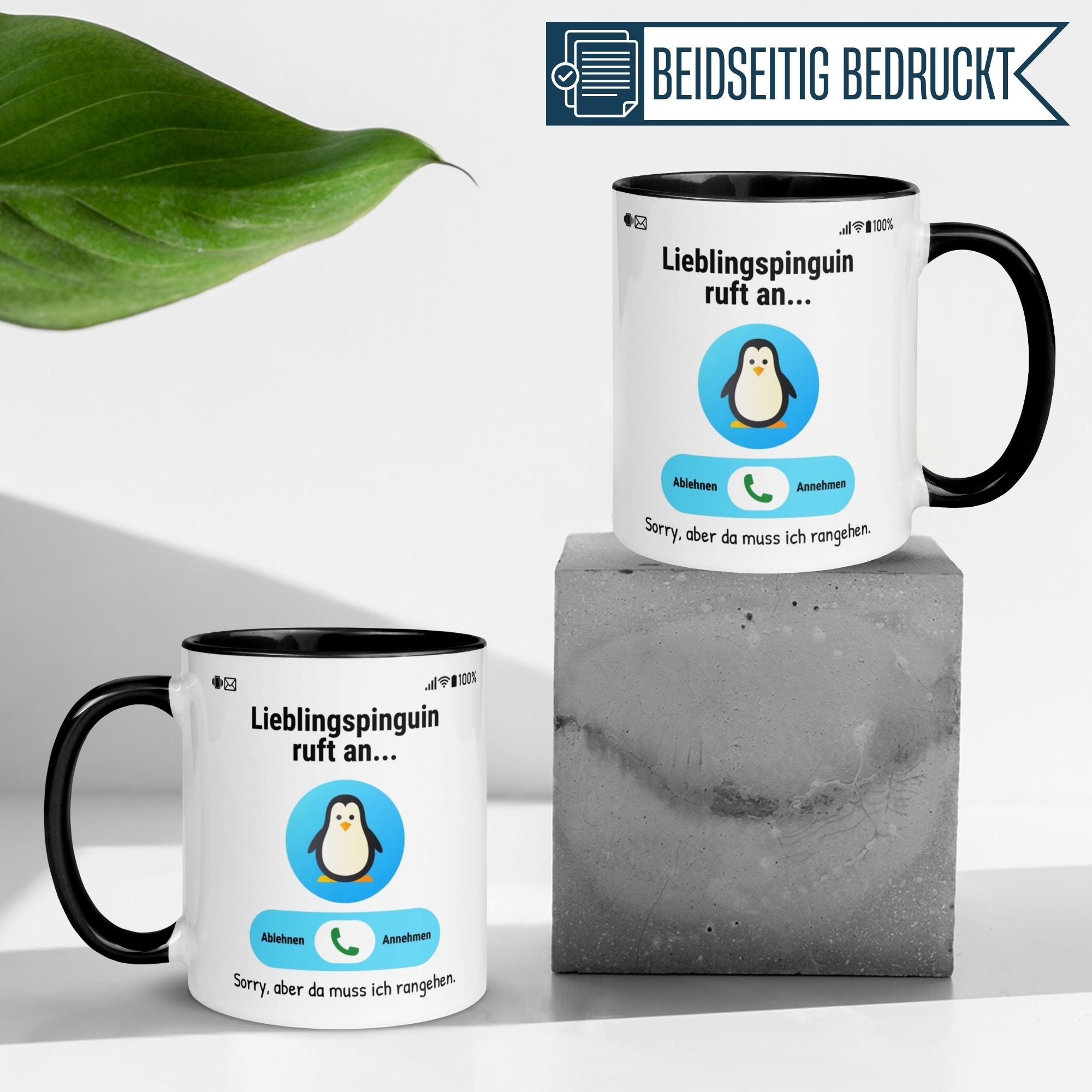 Tasse Pinguin – „Lieblingspinguin ruft an“ – lustiges Geschenk zum Jahrestag