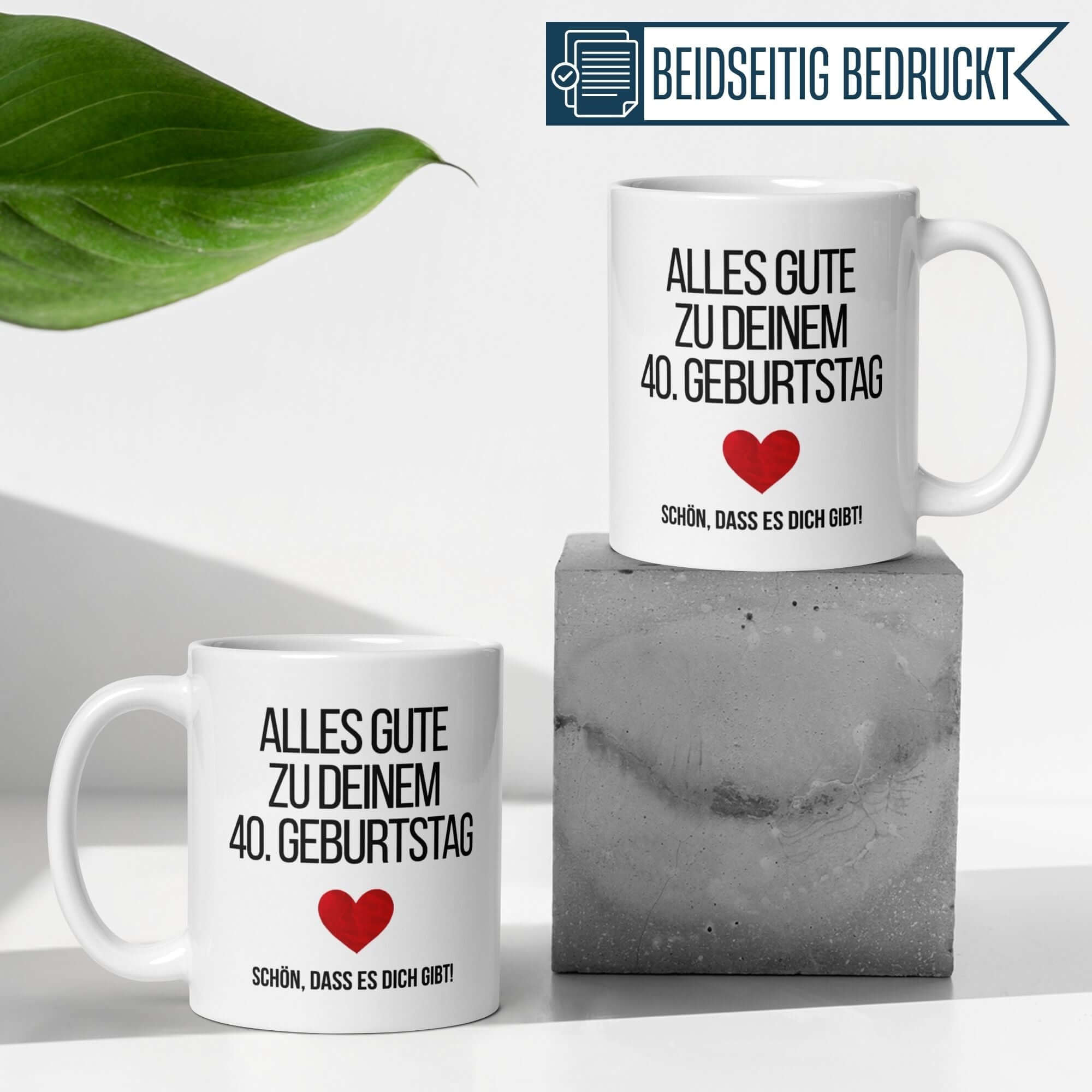 Momentals® Tasse 40. Geburtstag | Modern & Spruch | Alles Gute zum Geburtstag • Momentals