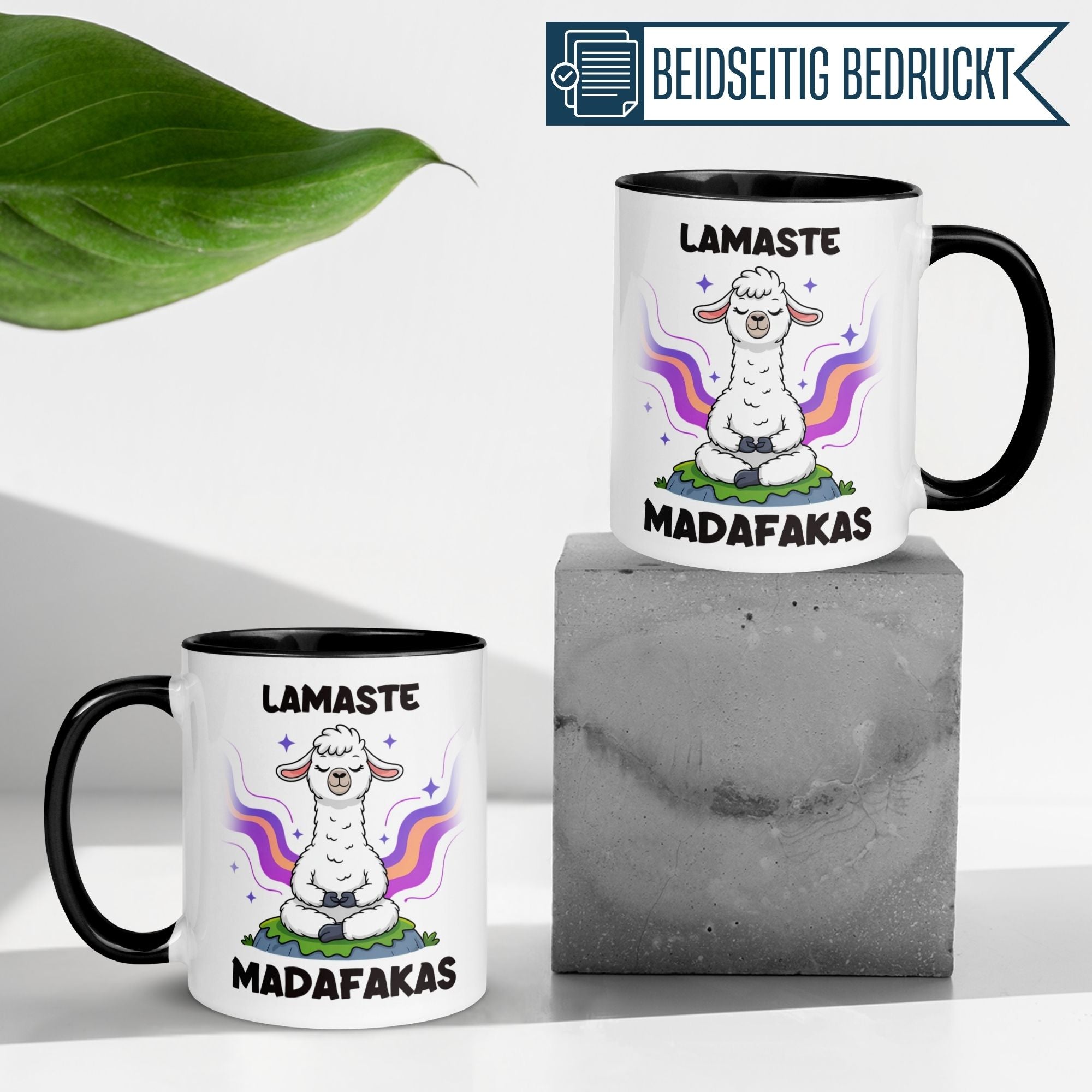 Tasse Lama – „Lamaste Madafakas“ – lustiger Geschenk Becher