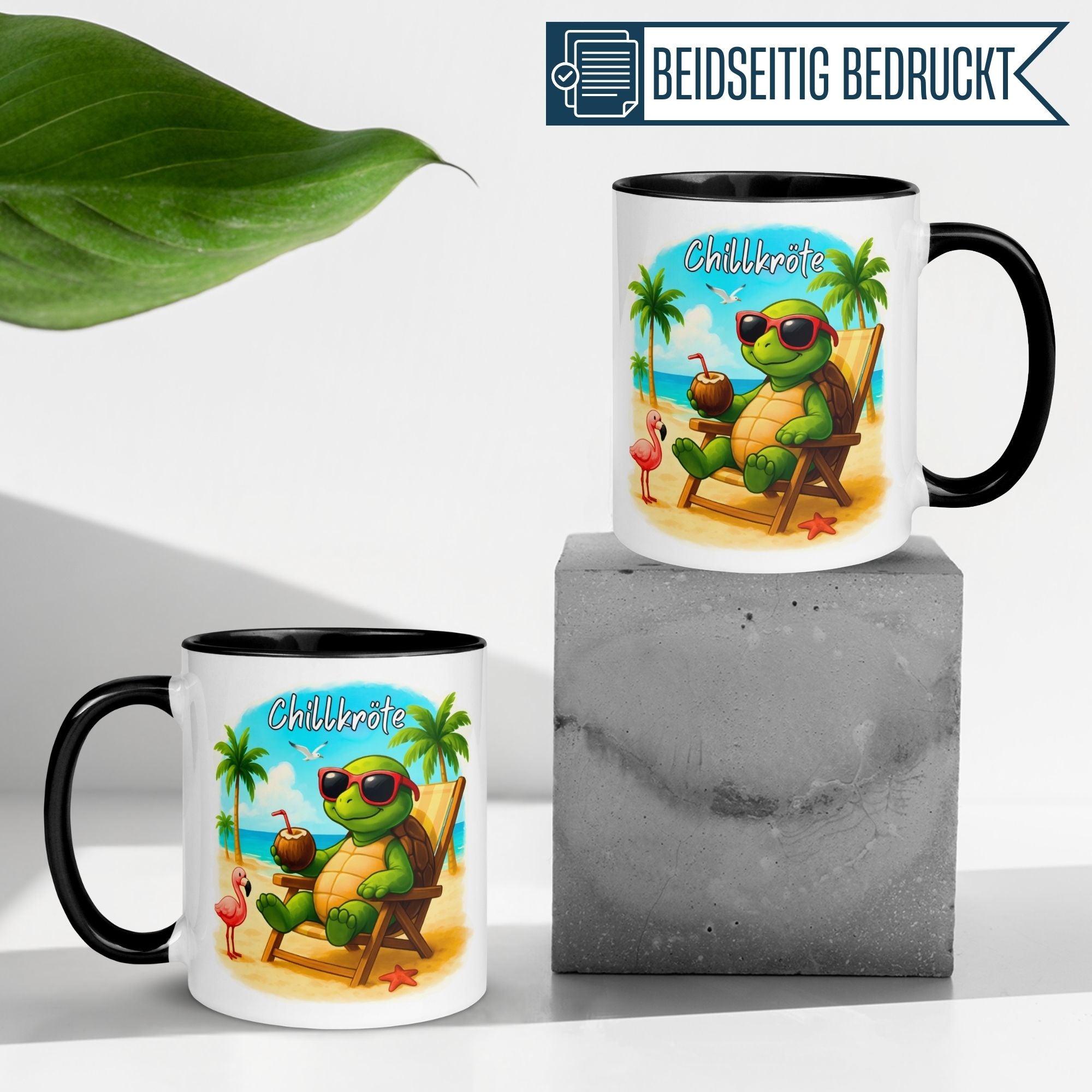 Schildkröte Tasse | Chillkröte am Strand