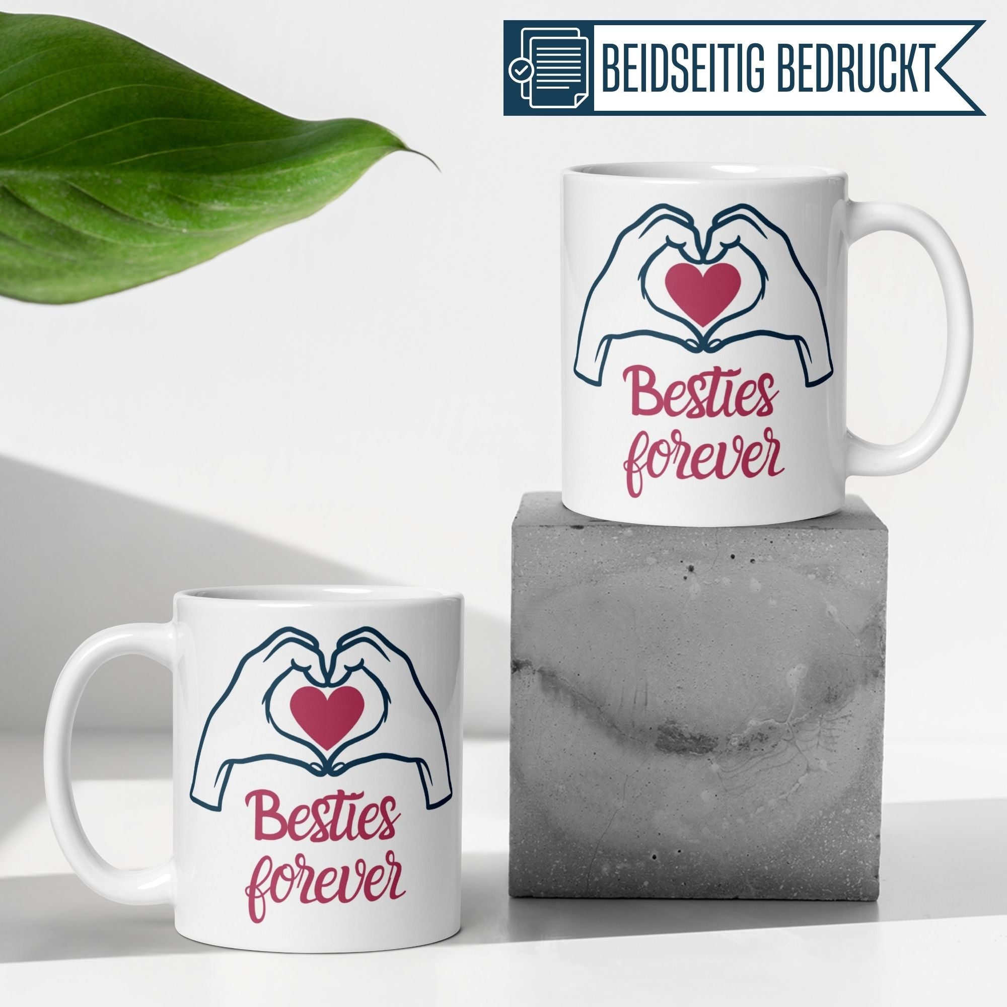 Momentals® Tasse | Freundschaft & Handherz | Besties Forever • Momentals