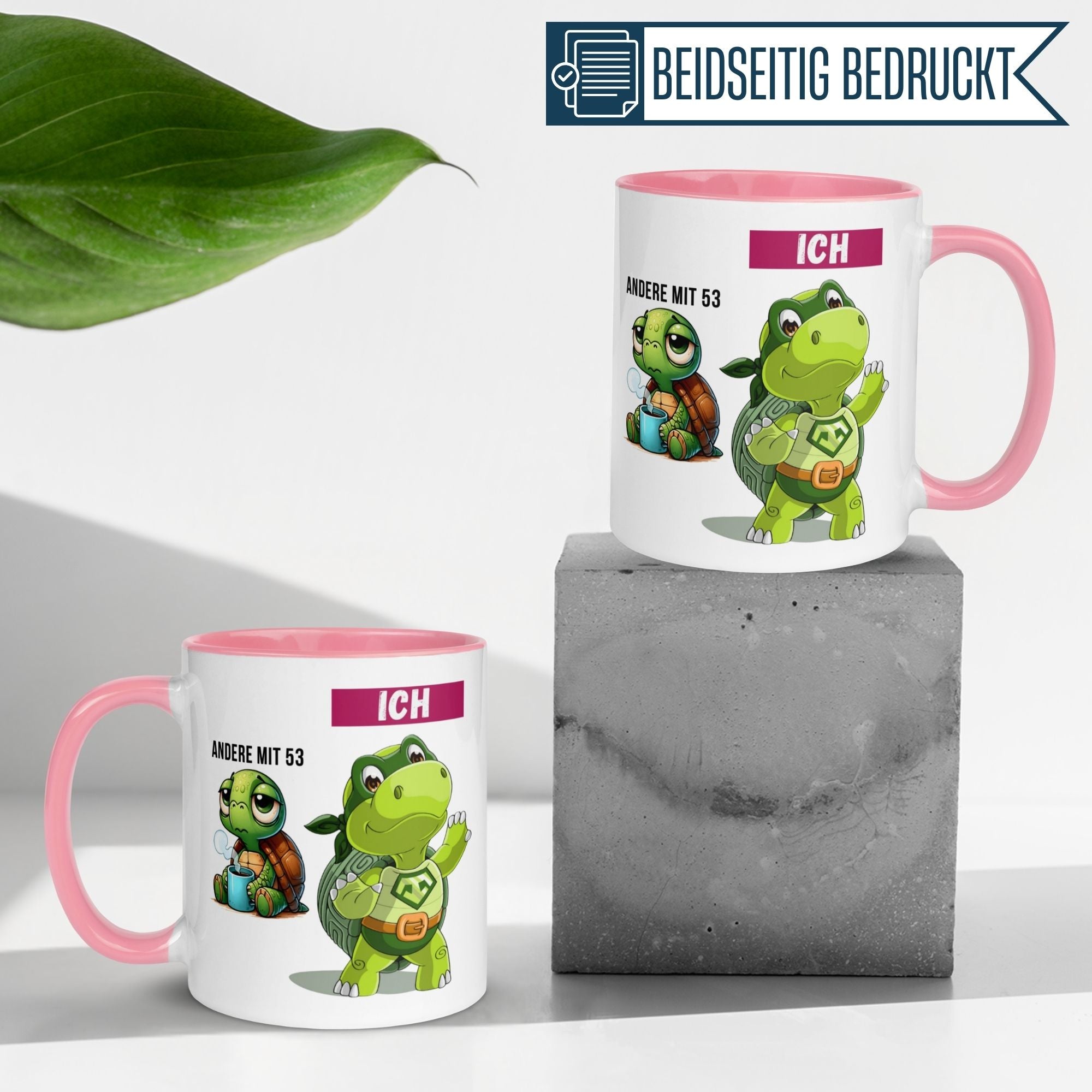 Momentals® Tasse 53. Geburtstag | Schildkröte & Spruch | Andere mit 53 und Ich