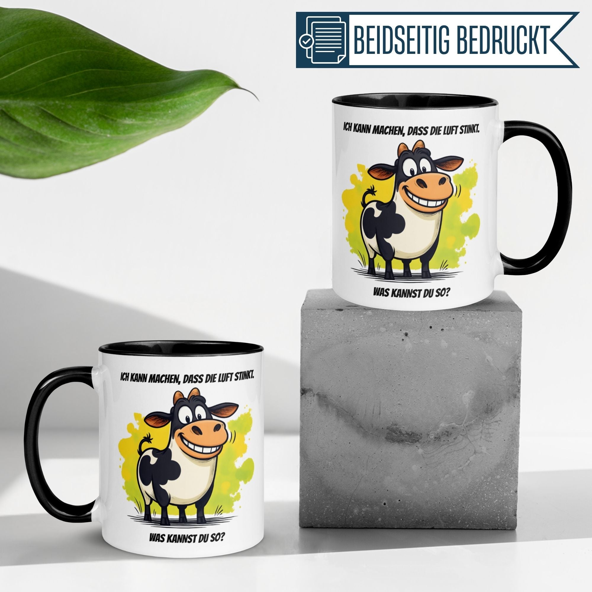 Tasse Kuh – „Ich kann machen dass die Luft stinkt“ – lustiges Geschenk für Landwirt