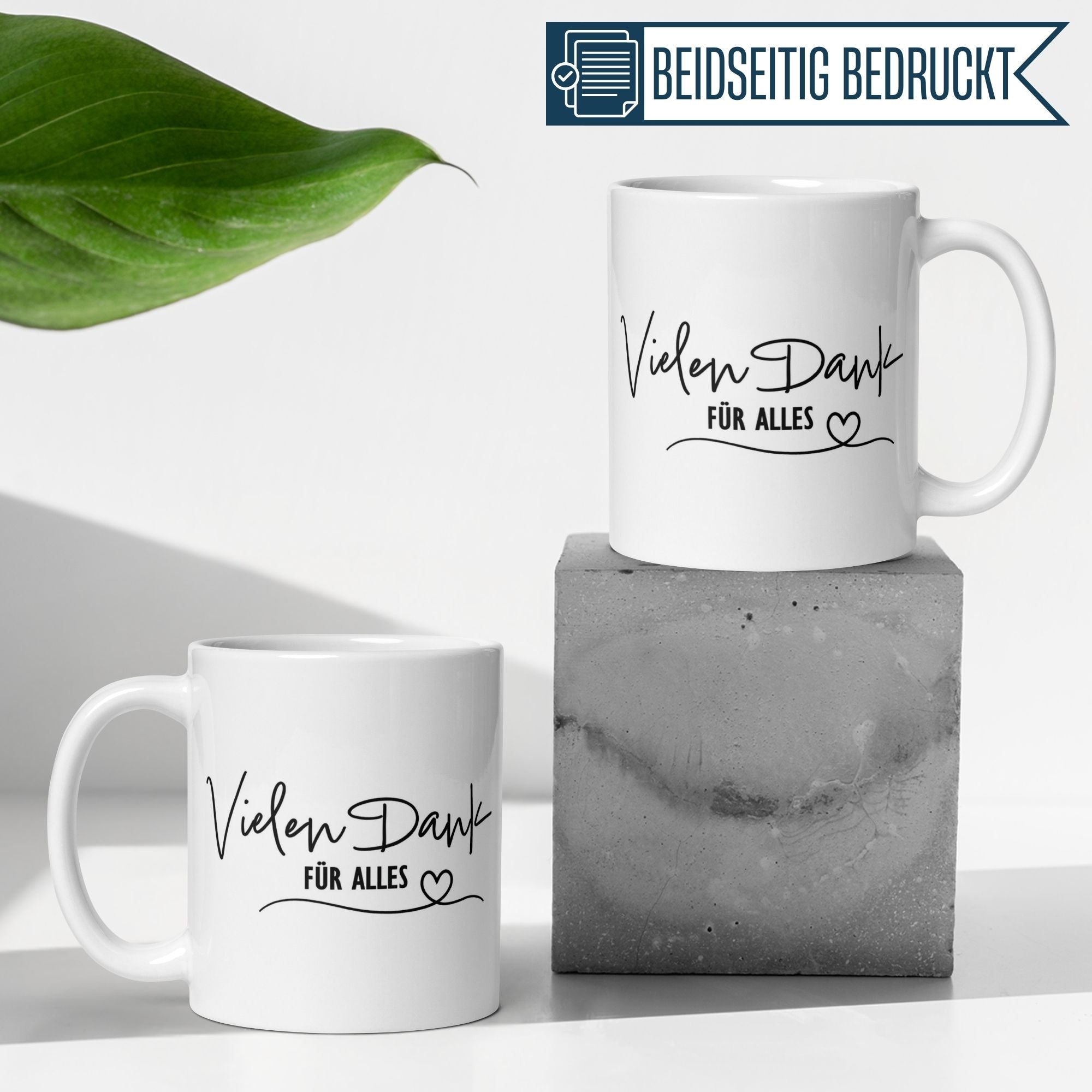 Momentals® Tasse Dankeschön | Herz & Spruch | Vielen Dank für alles • Momentals