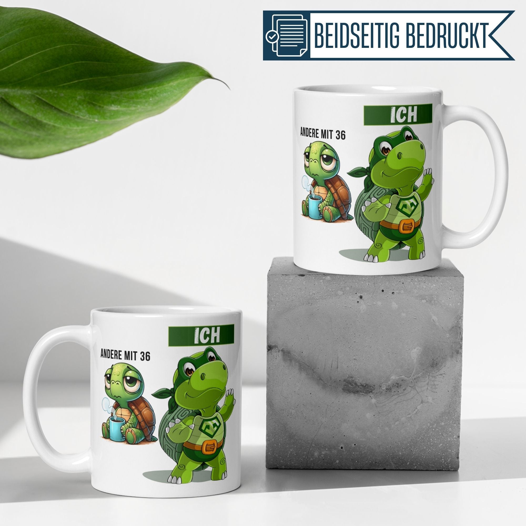 Momentals® Tasse 36. Geburtstag | Schildkröte & Spruch | Andere mit 36 und Ich • Momentals