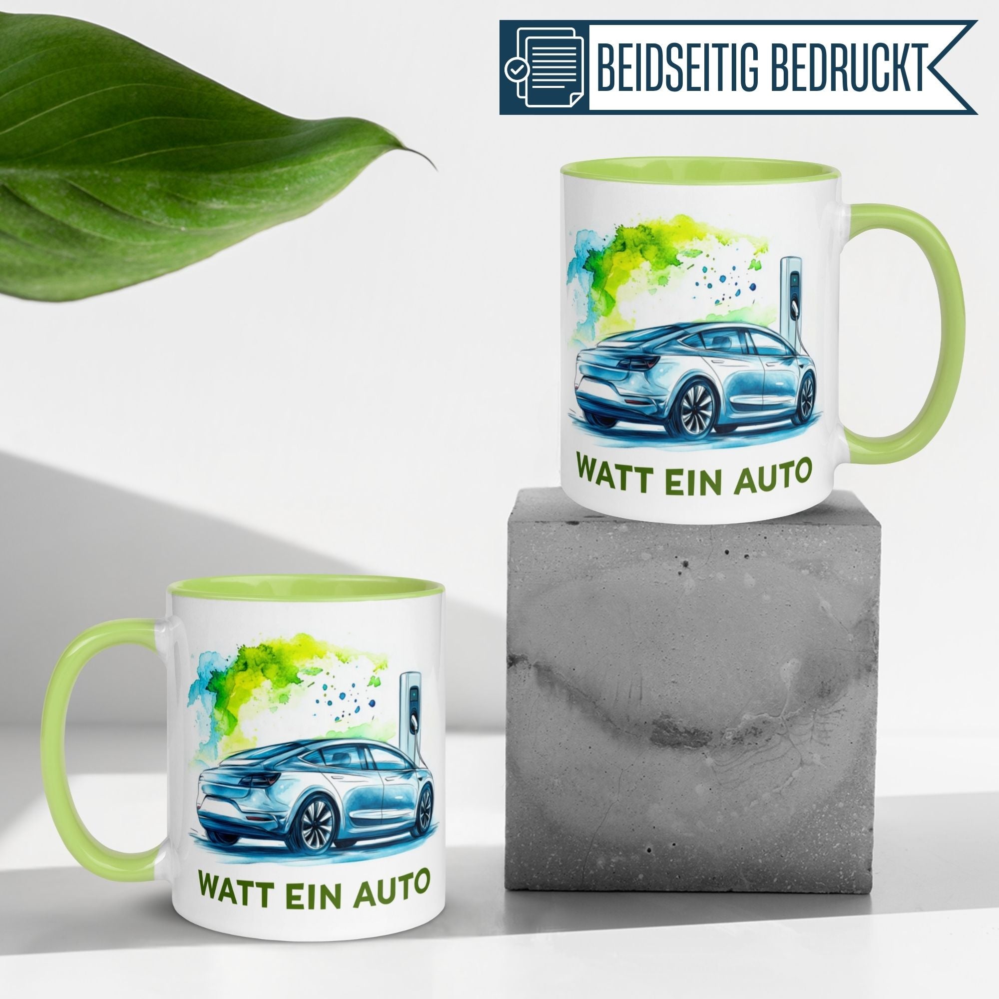Tasse | E-Auto & Spruch | Watt für ein Auto