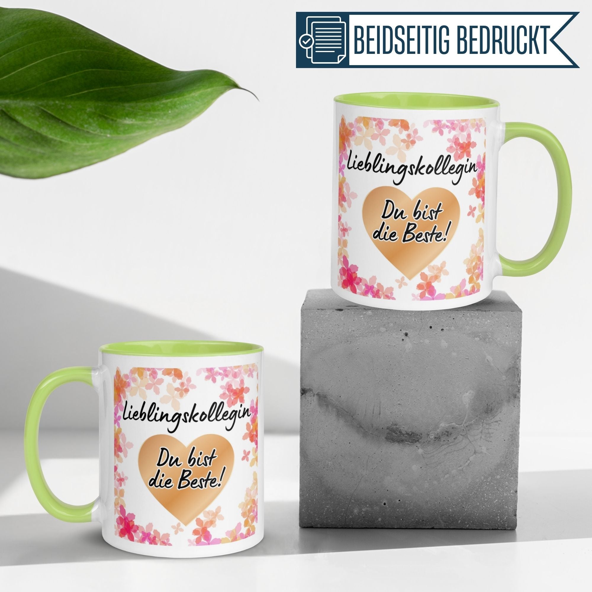 Momentals® Tasse Kollegin | Herz & Spruch | Lieblingskollegin - Du bist die Beste