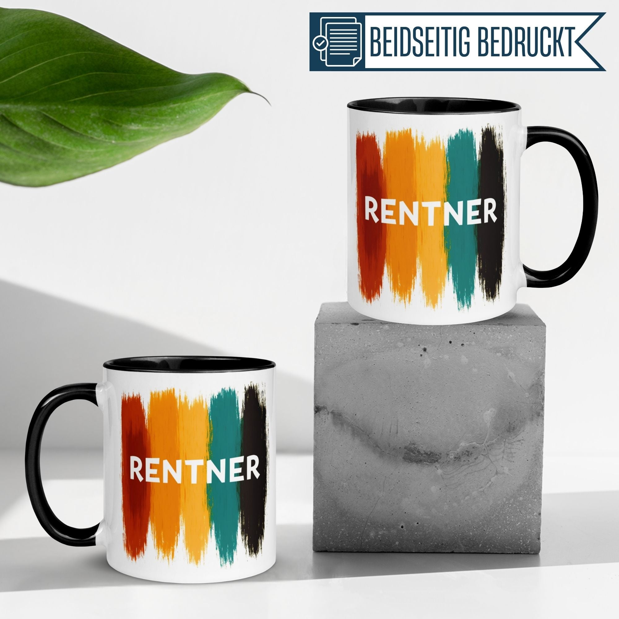 Rentner Tasse | Farbenfroher Rentner Schriftzug