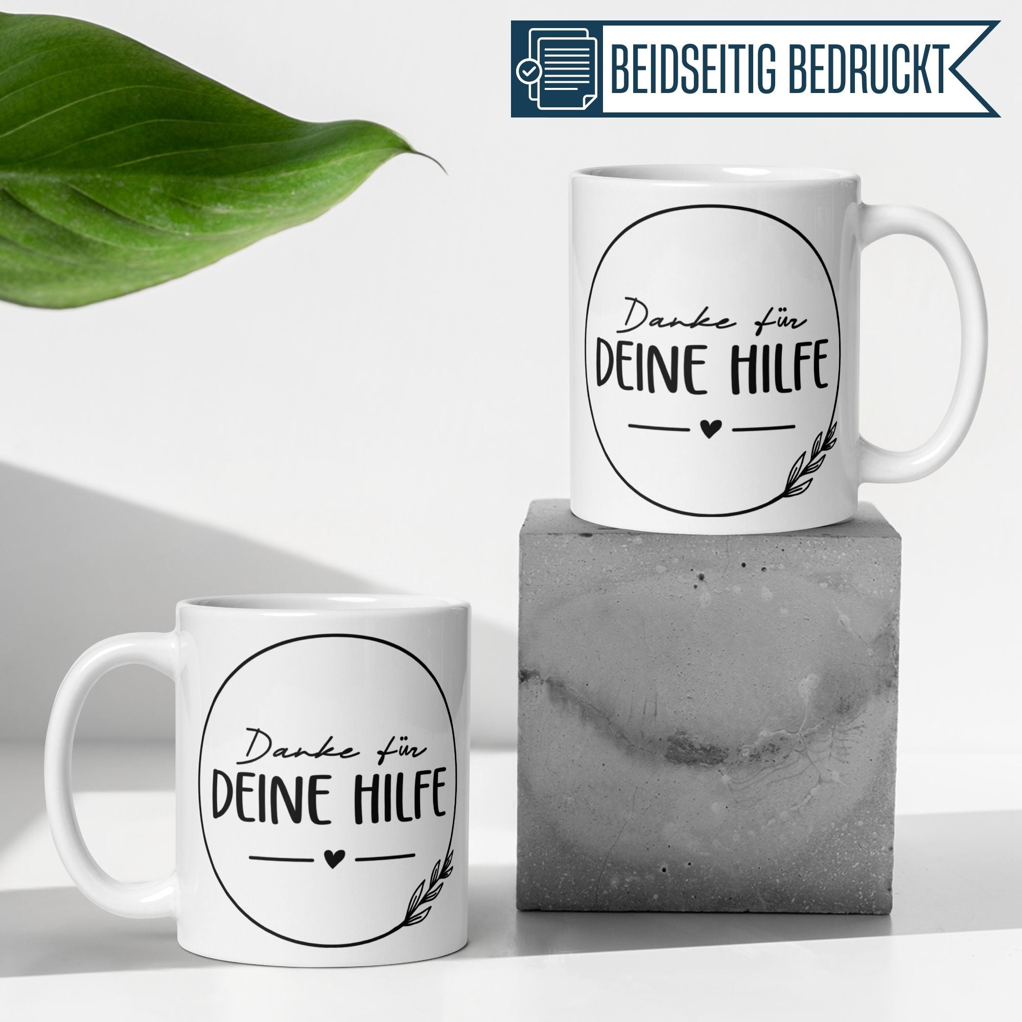 Momentals® Tasse Dankeschön | Herz & Spruch | Danke für deine Hilfe • Momentals